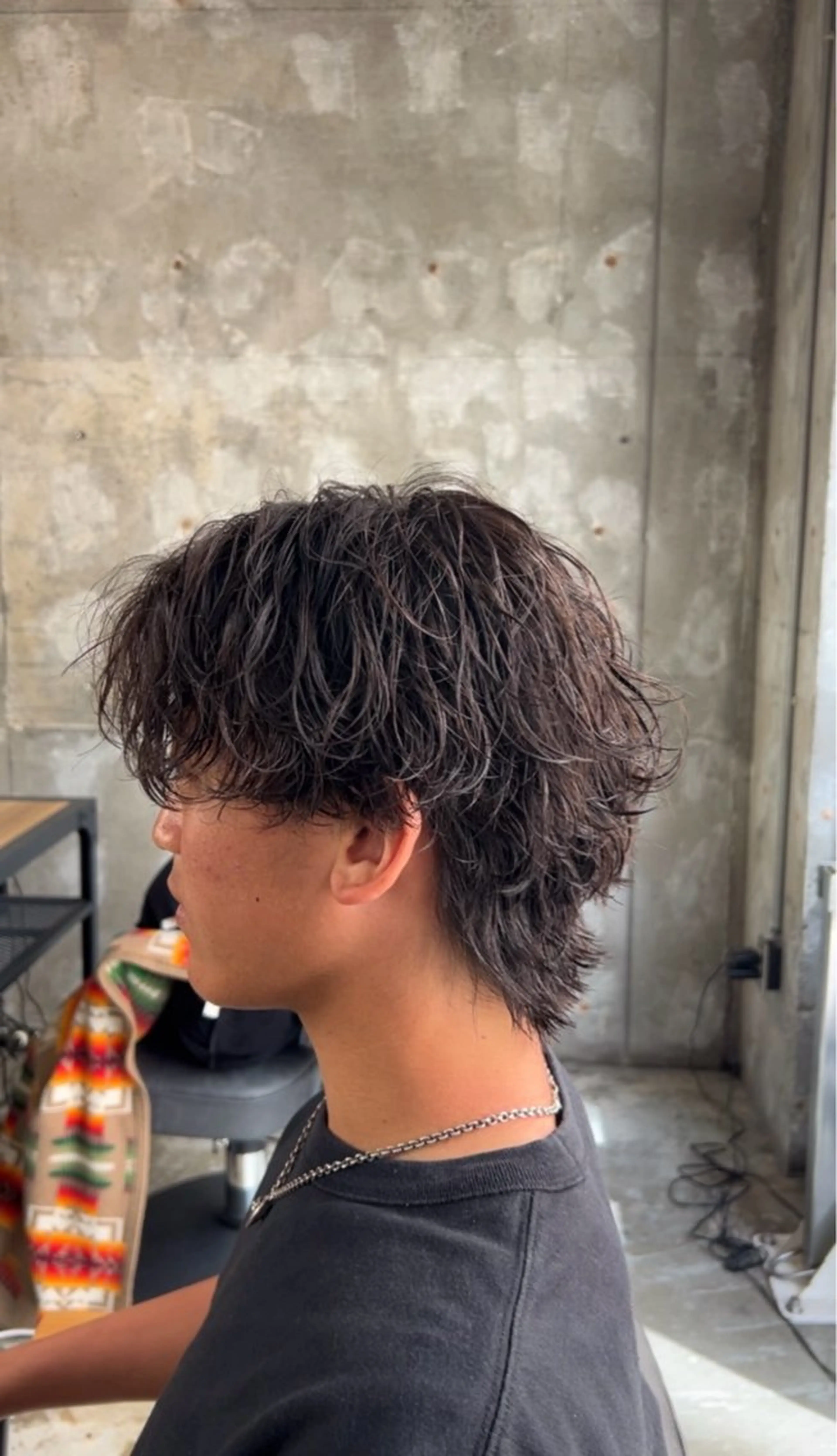 メンズカット+パーマ+スタイリングの写真