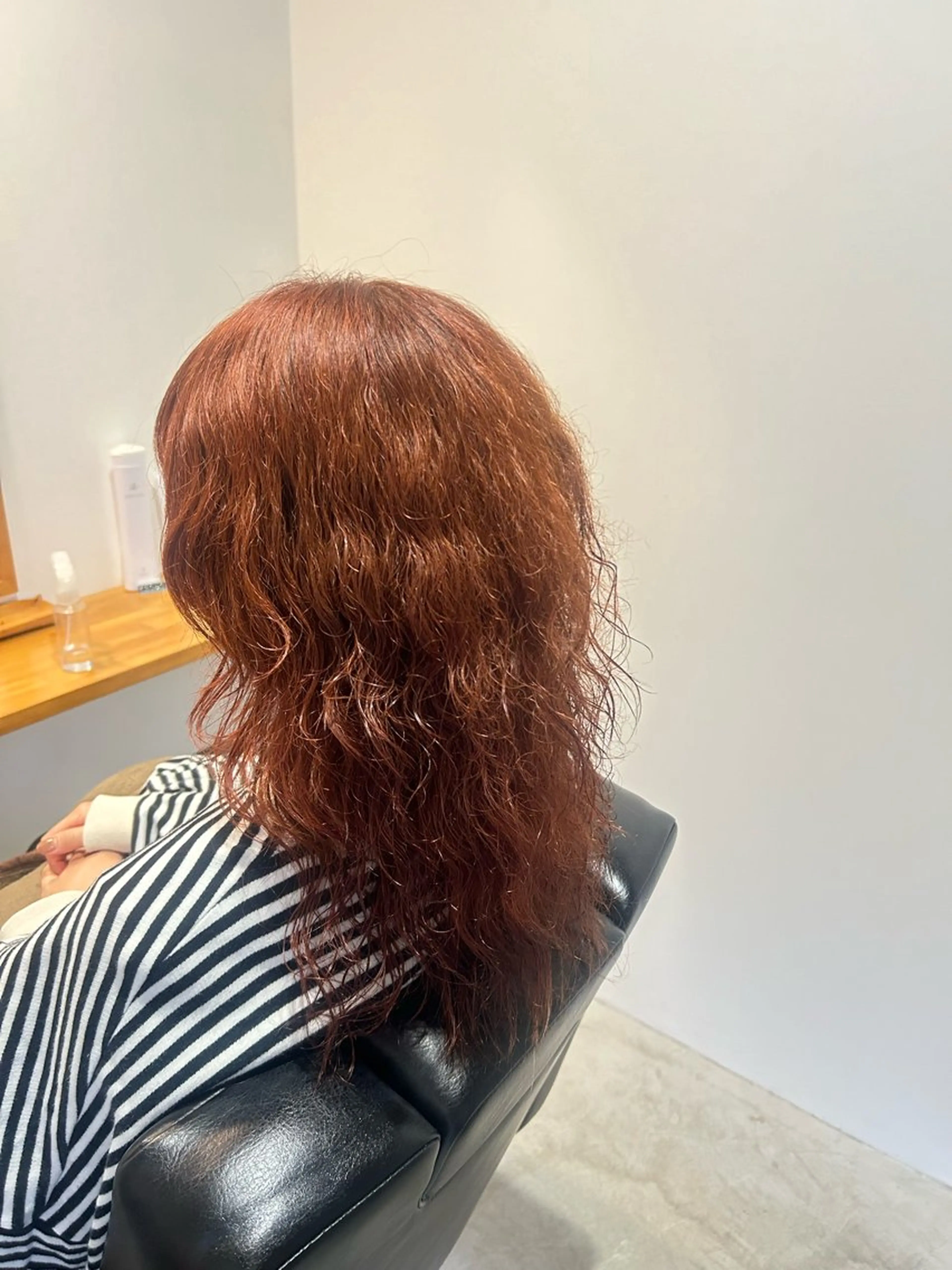 セミロング カラー ブラウンカラー オレンジ オレンジブラウン 𝑴𝒊𝒐/艶 カラー/募集中🌸のヘアスタイル