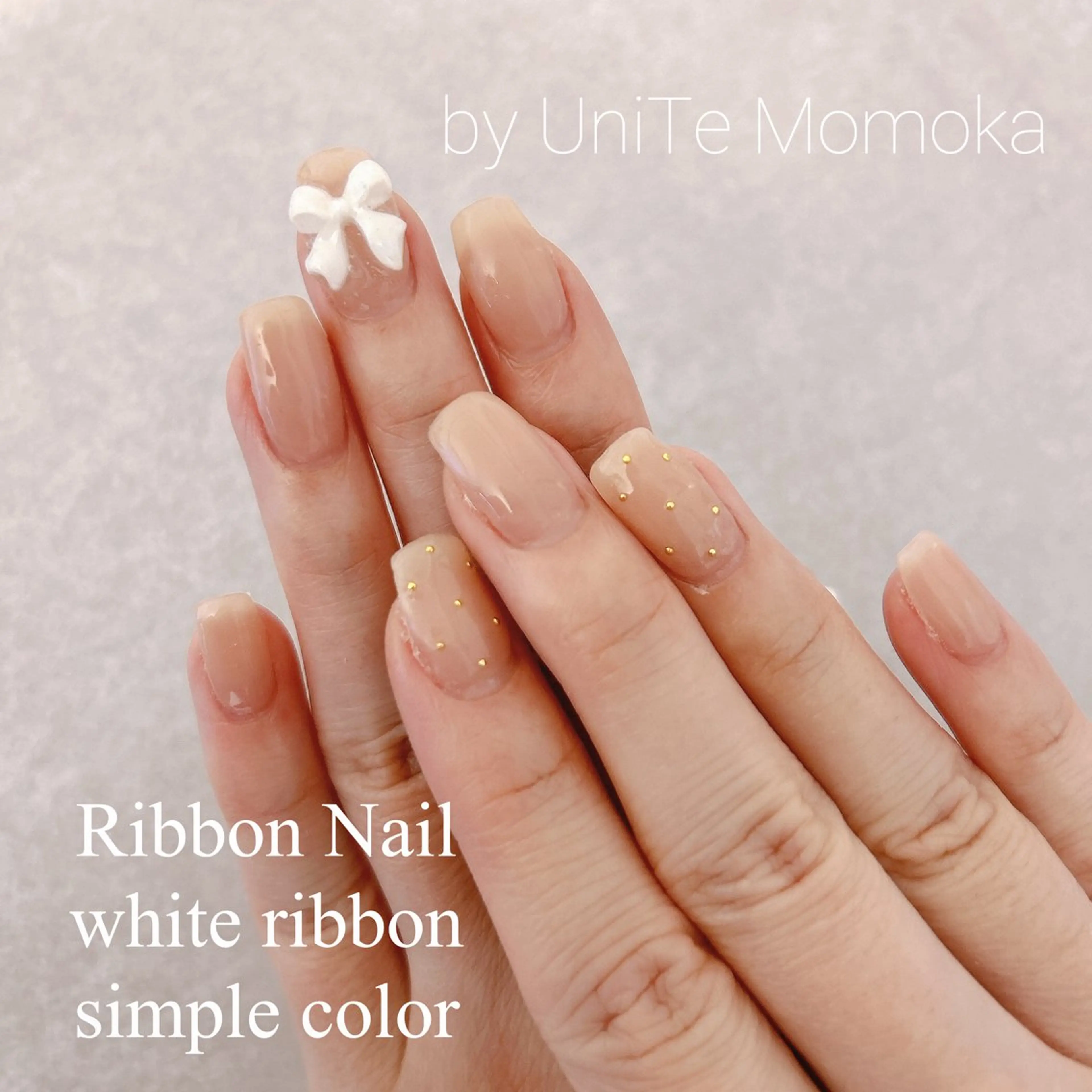 ネイル リボン Momo nailsalonのネイルデザイン