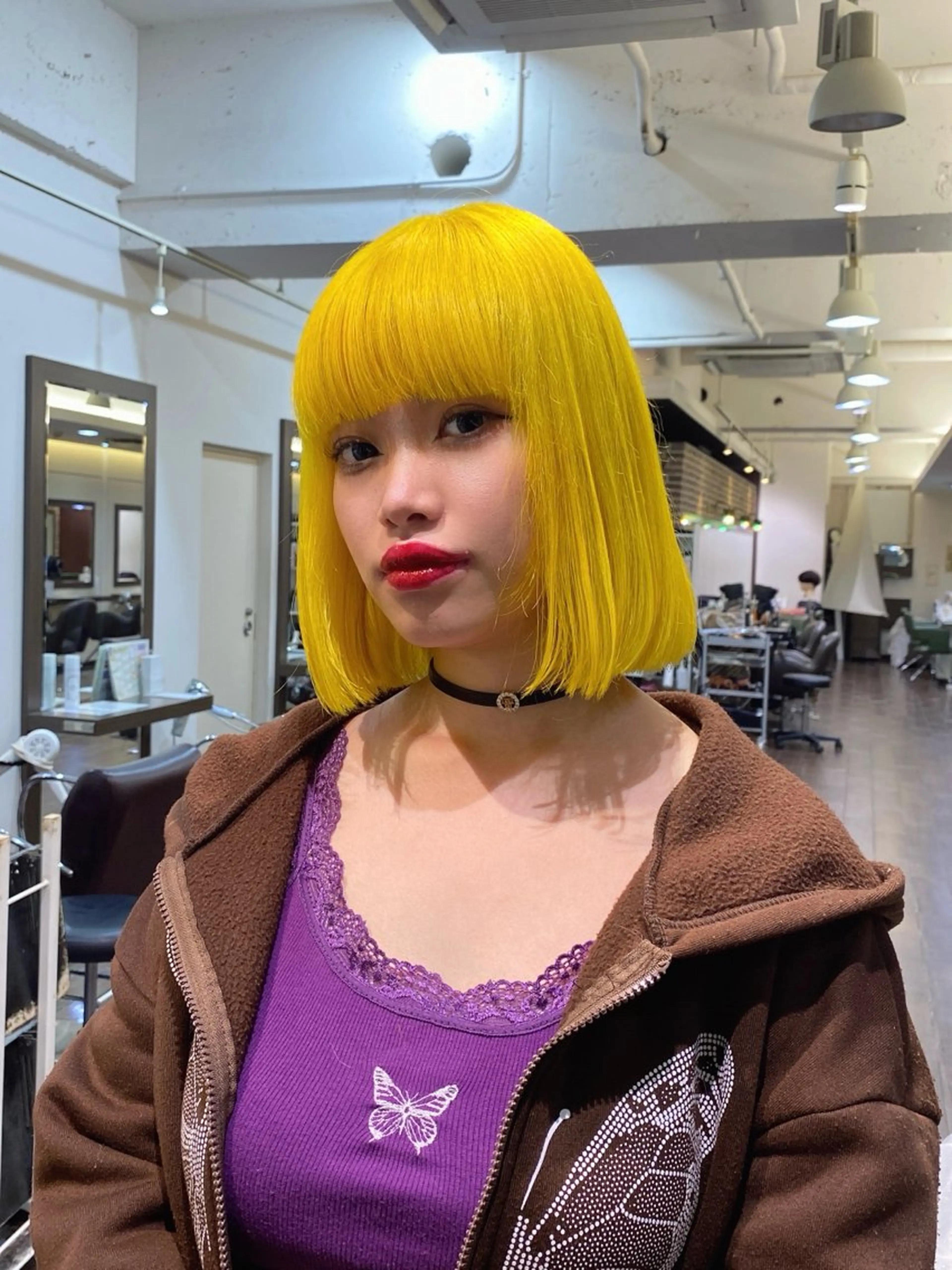 セミロング カラー ブリーチ ケアブリーチ デザインカラー ダブルカラー イヤリングカラー ヘアカラー トリートメント designcolo r/似合わせNOKAのヘアスタイル