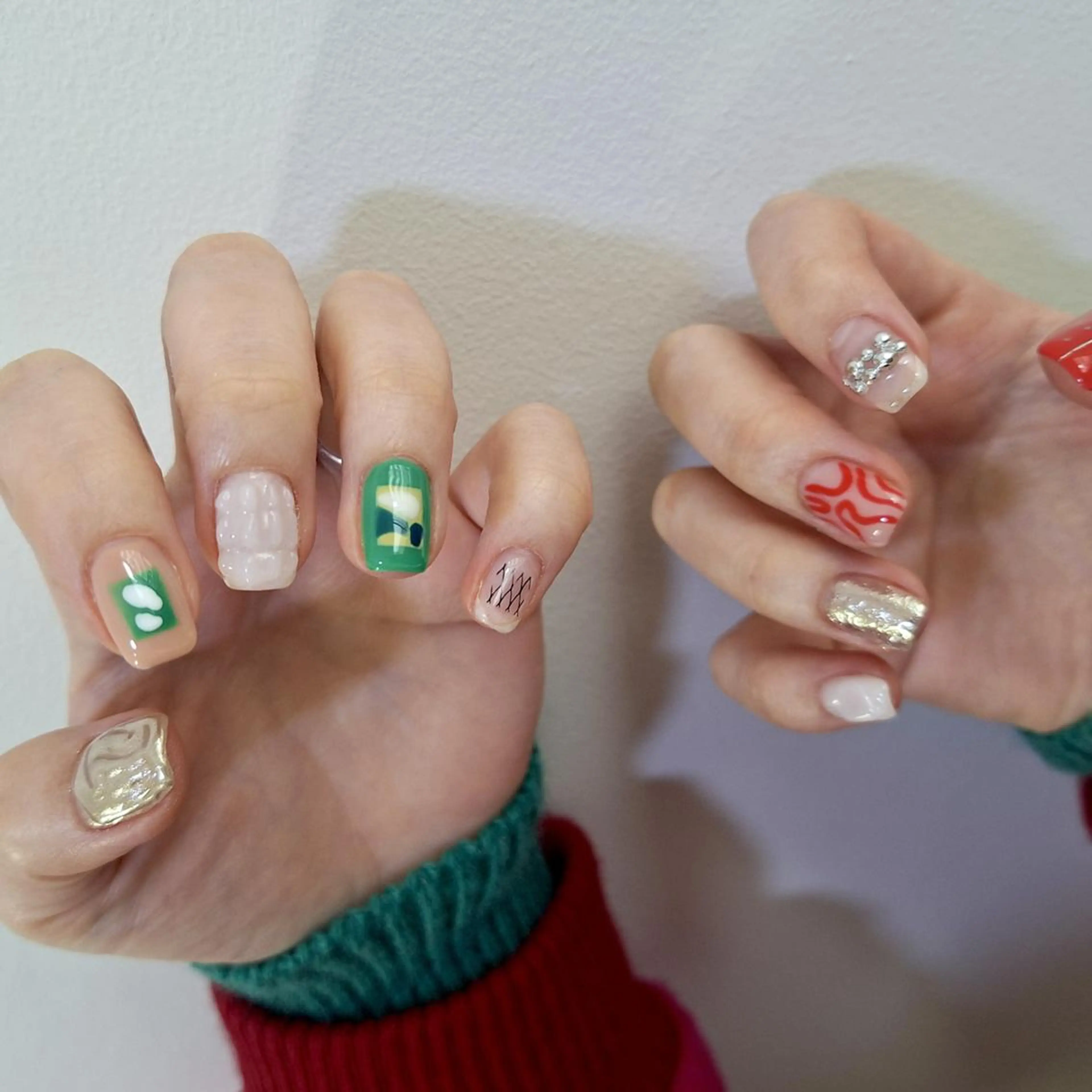 ネイル ジェルネイル 韓国ネイル ニュアンスネイル ワンホンネイル nailstudio eviz新宿店のネイルデザイン