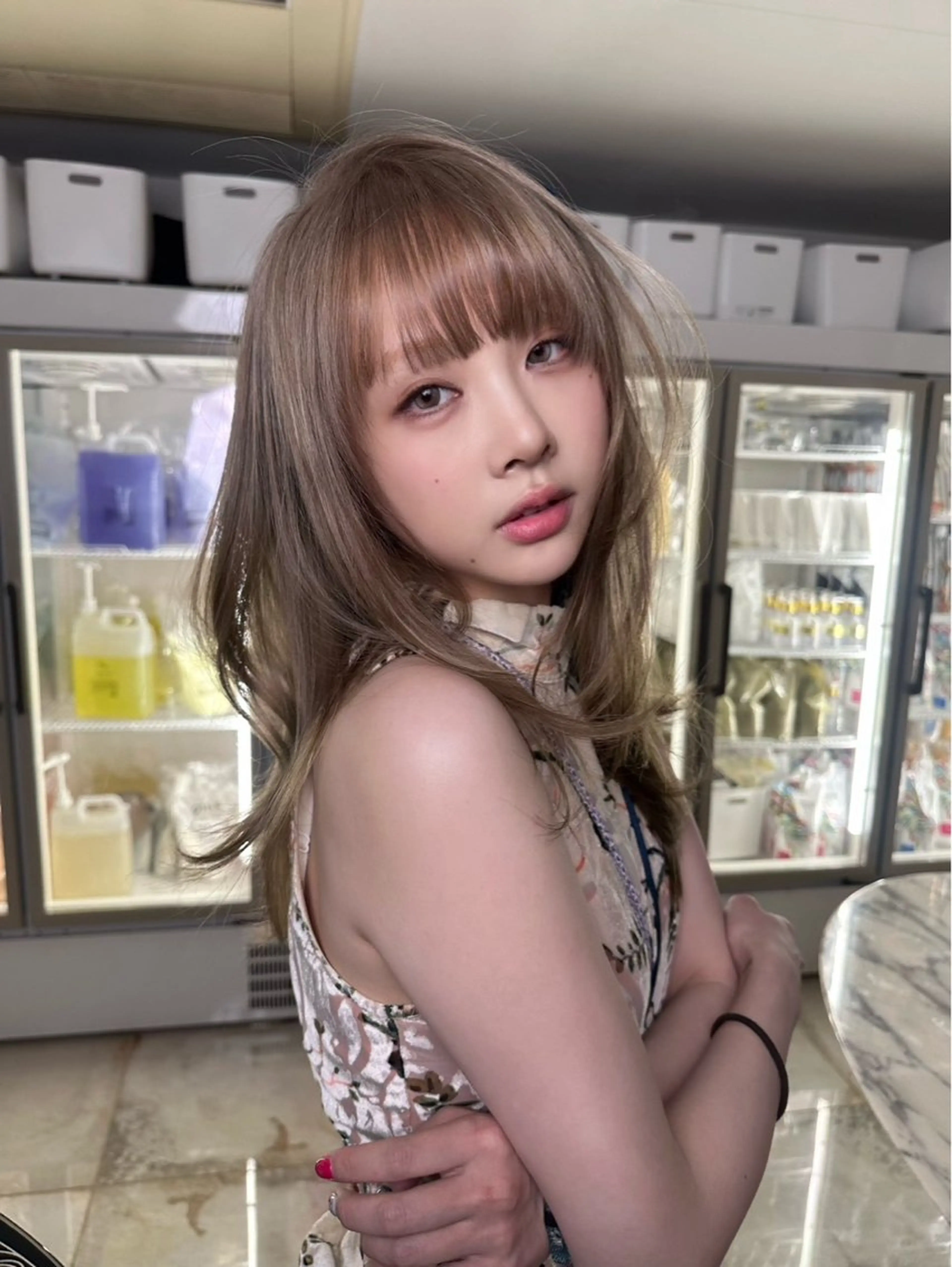 ミディアム カット ヘアカラー トリートメント ‎🤍髪質改善‎🤍 ‎ViVIE🤍のヘアスタイル