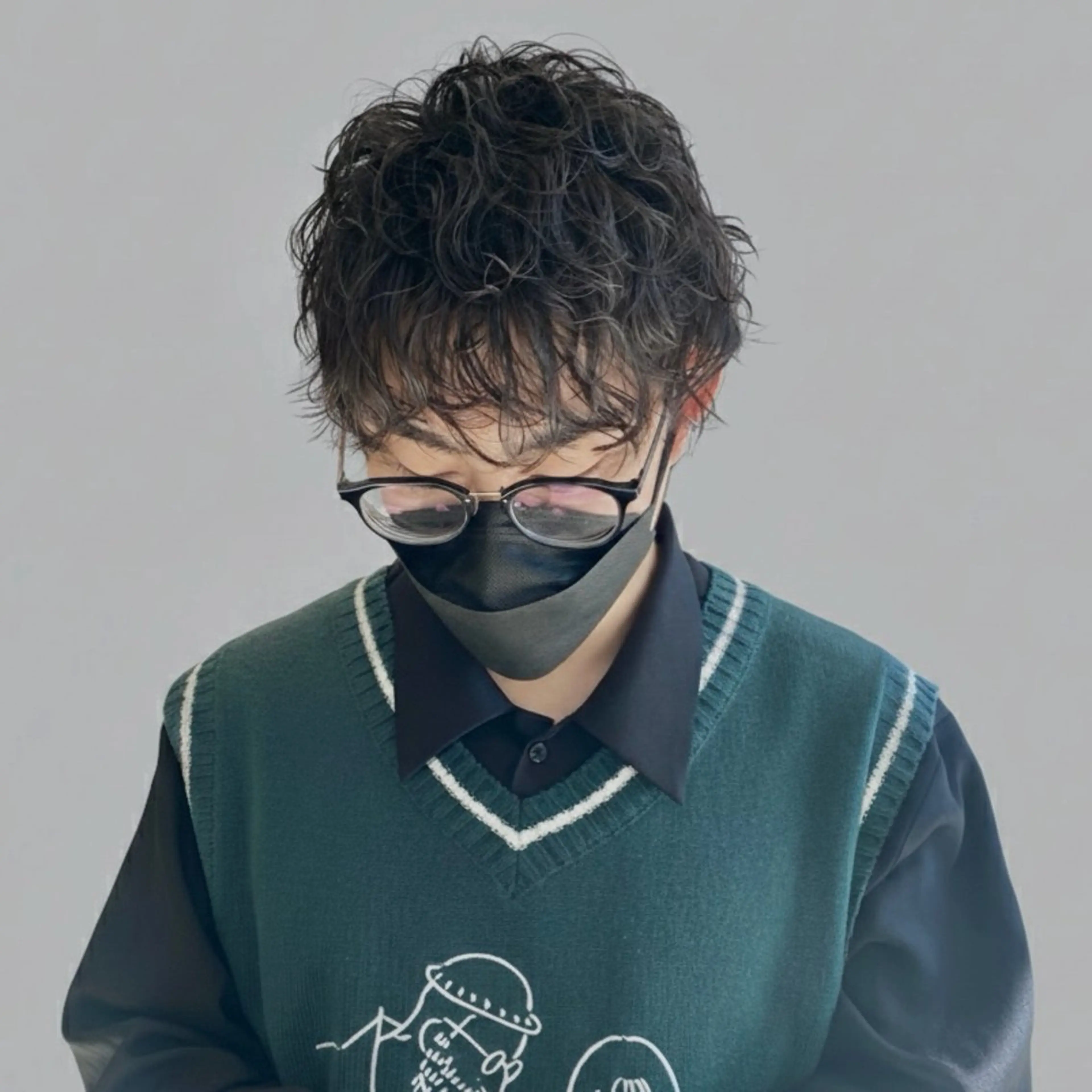 パーマ メンズ カット パーマ 駒沢 聡のヘアスタイル