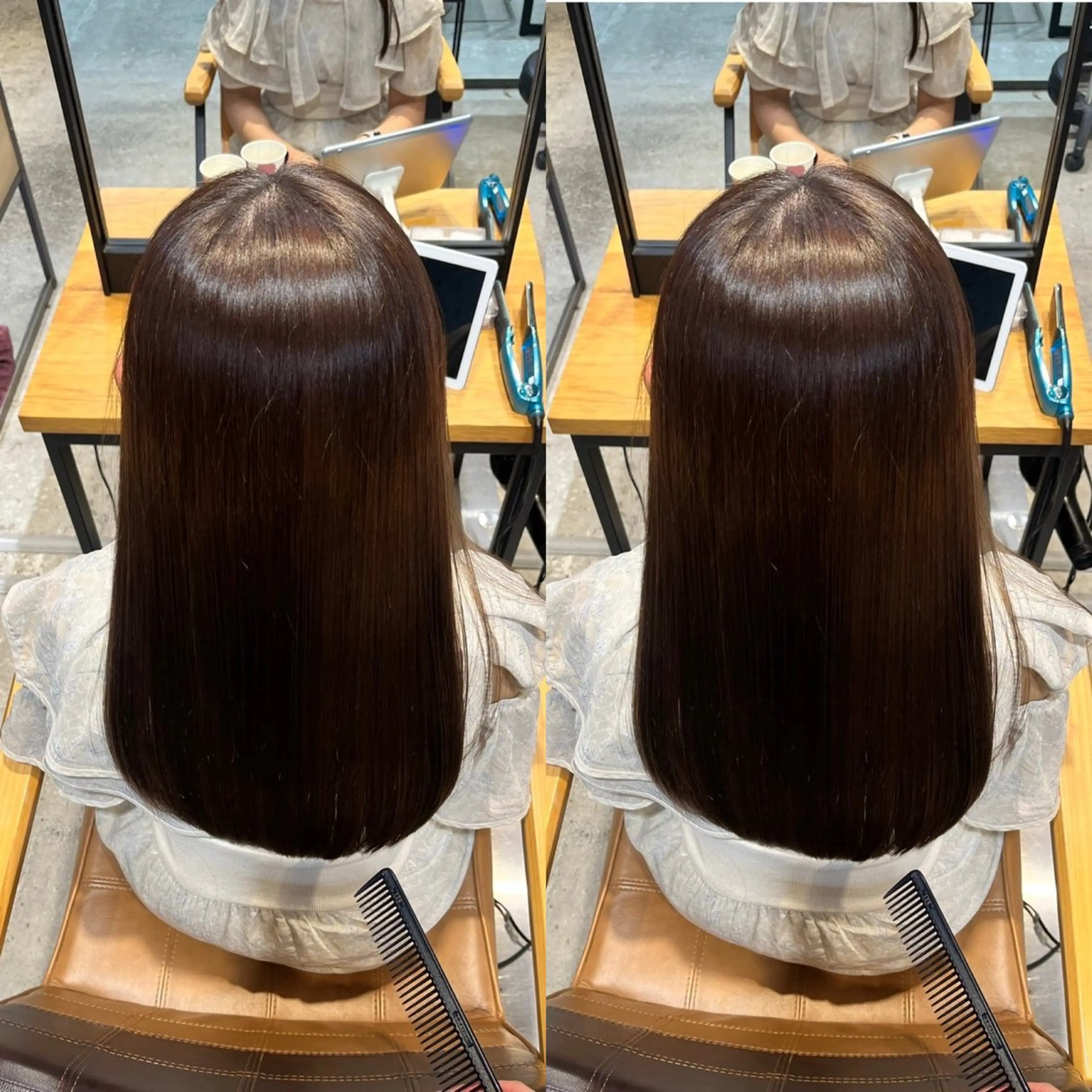 セミロング カット 縮毛矯正 半個室サロンyoures hair 髪質改善トリートメント東新宿店所属・榊原竜弥 髪質改善/美髪作りのヘアスタイル