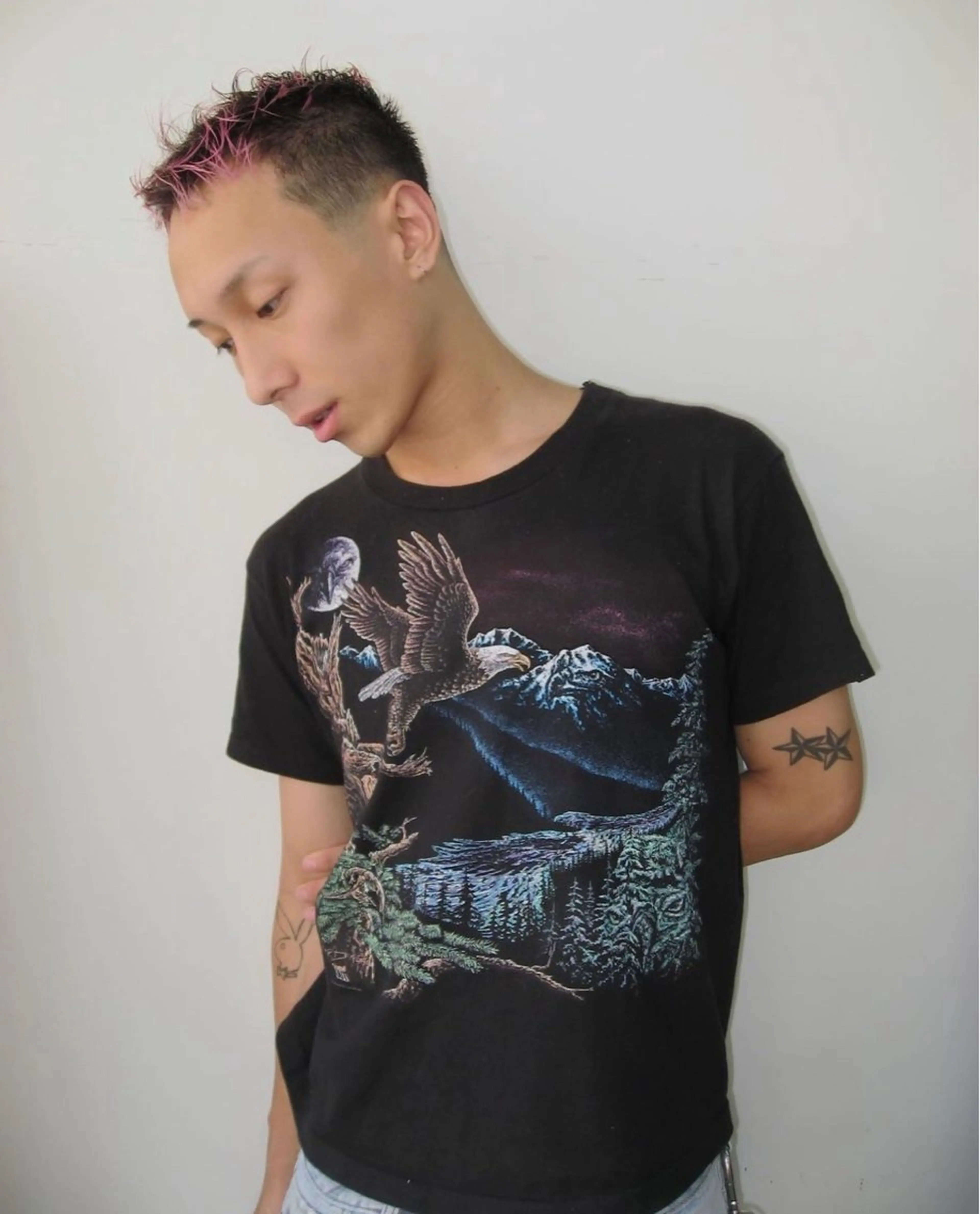 ショート メンズ メンズブリーチ メンズハイライト メンズハイトーン ボブ 顔まわりレイヤー カット ヘアカラー PARKiiiNG 大阪心斎橋/ブリーチのヘアスタイル