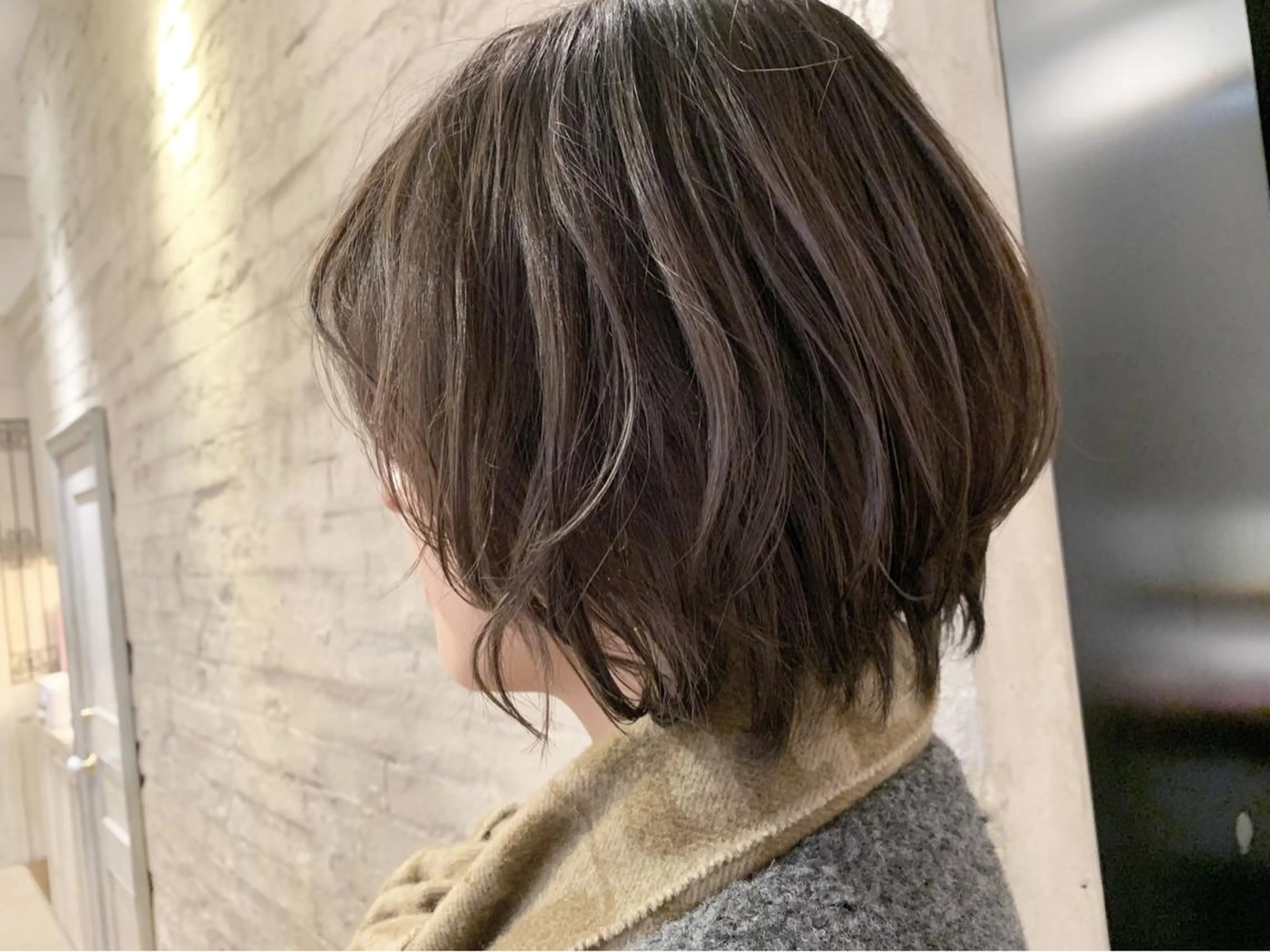 ショート カラー パーマ ヘアアレンジ ベージュカラー グラデーションカラー 銀座No.1髪質改善 縮毛矯正/本木のヘアスタイル