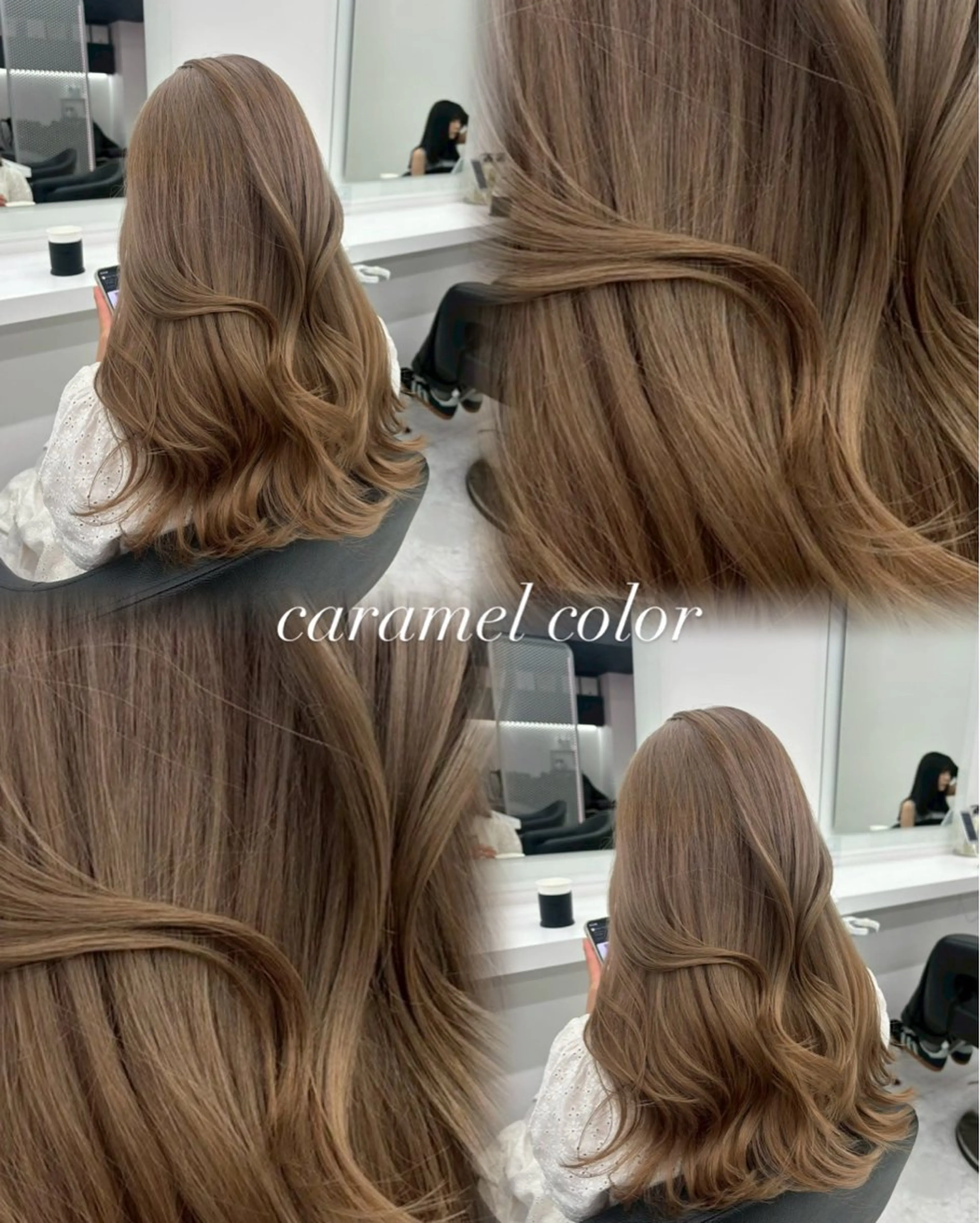 ロング カラー ヘアアレンジ 韓国ヘア/縮毛 /大人透明感🫧のヘアスタイル