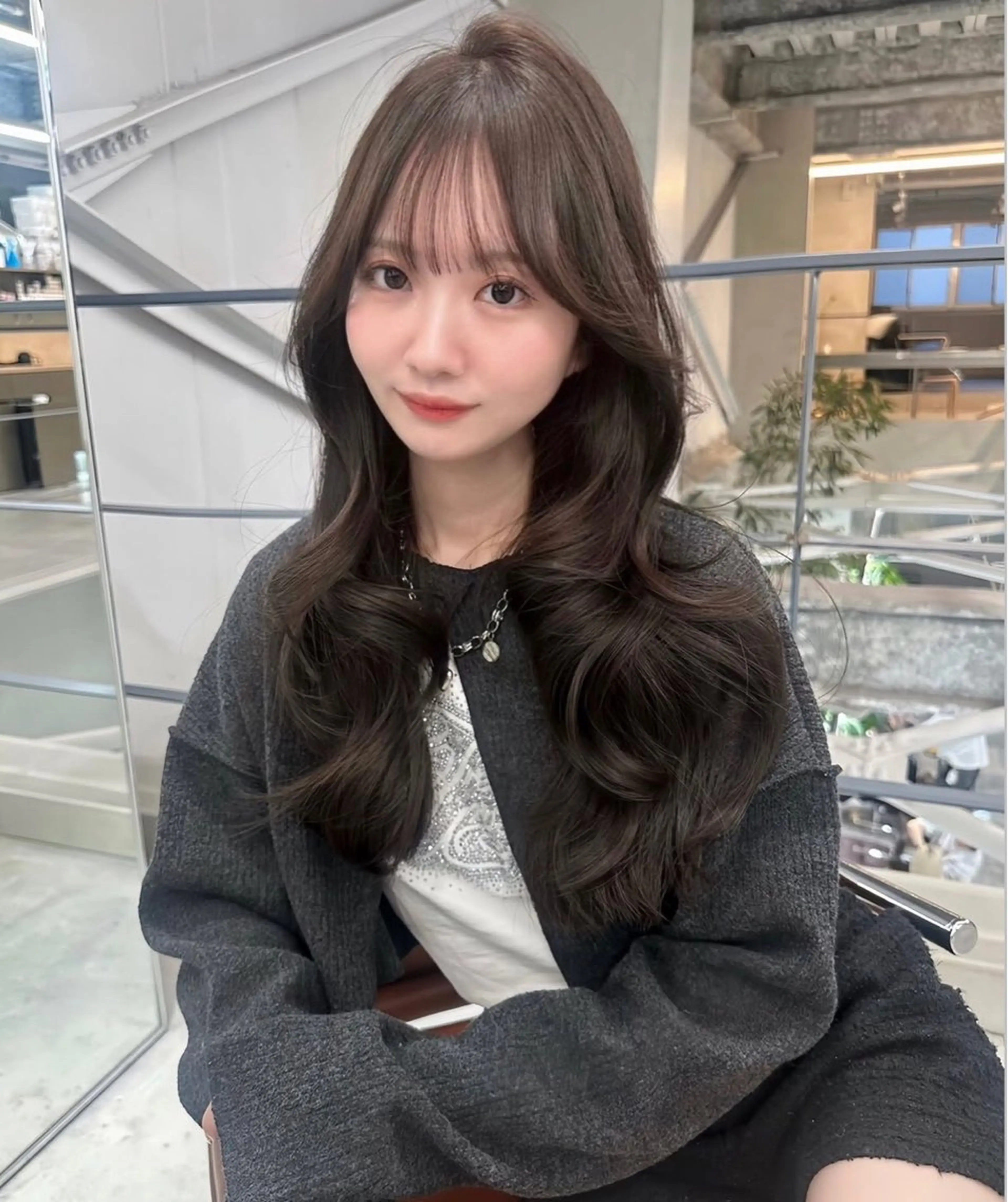 ロング カラー 透明感カラー 似合わせカット fev  hair shopのヘアスタイル