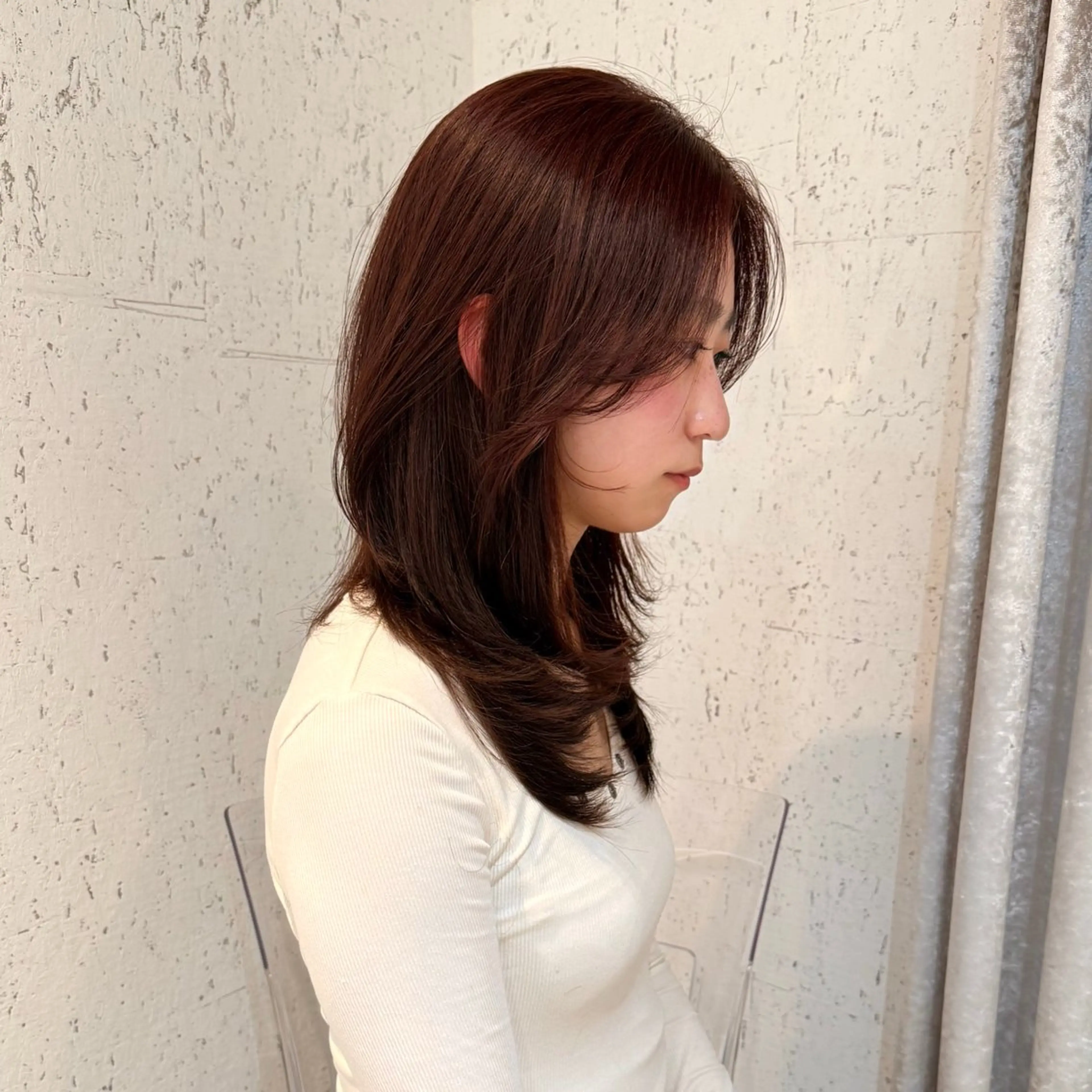 ミディアム カラー カット ヘアカラー トリートメント mai / linoah˚✧のヘアスタイル