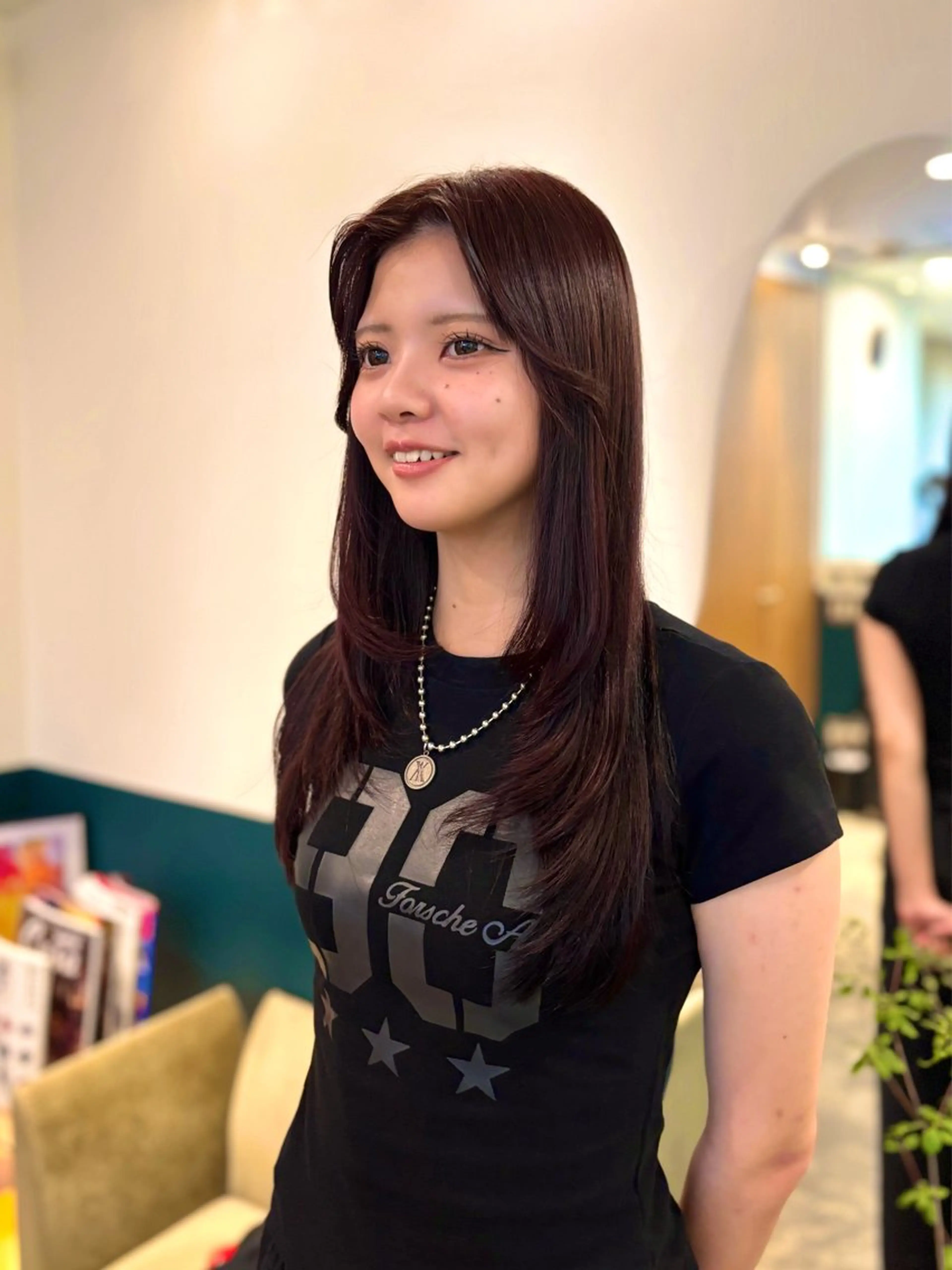 ロング レイヤーカット カット ヘアカラー ☁️RIKA☁️ @ri2_____bのヘアスタイル