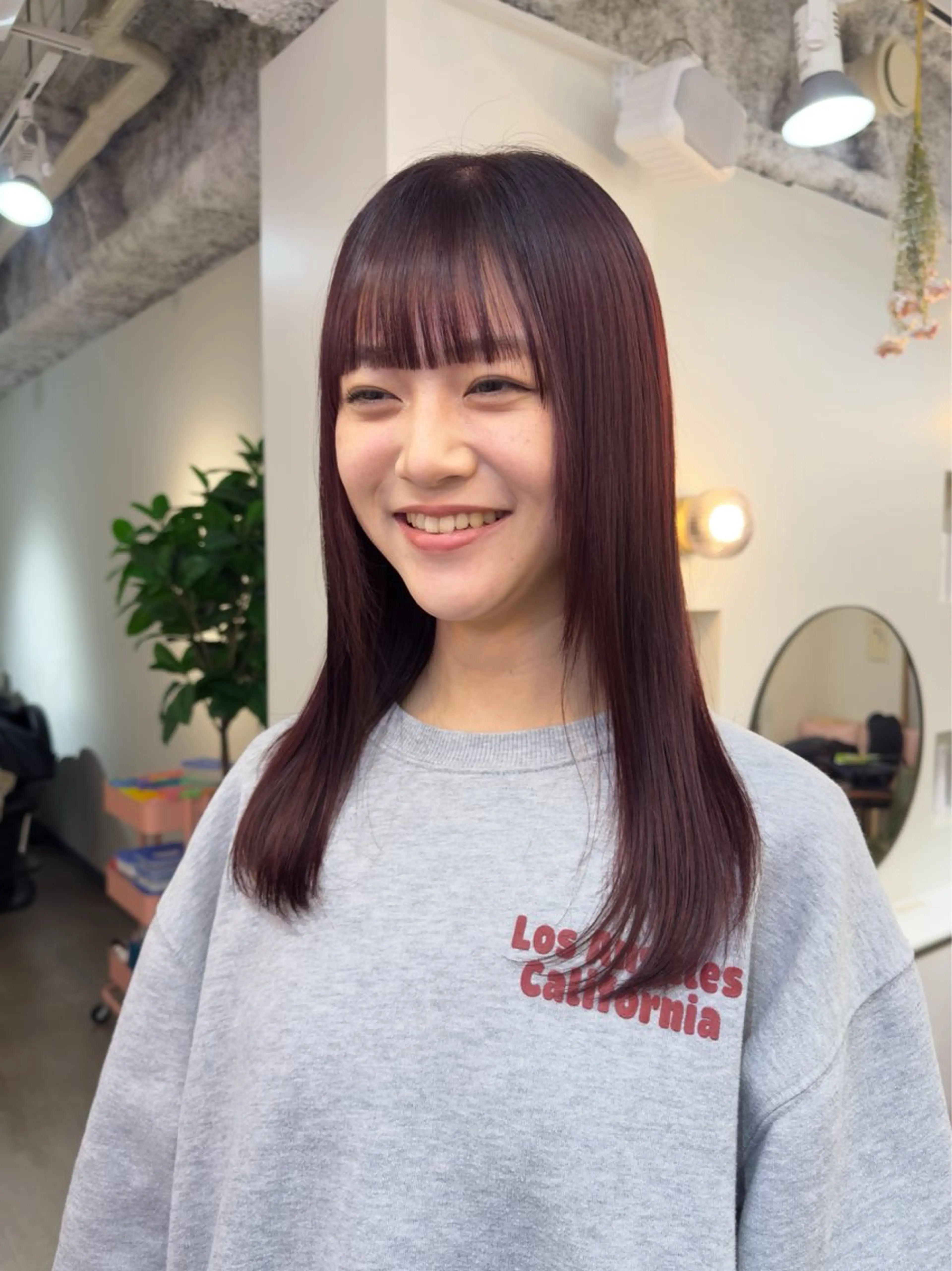 ミディアム カラー ヘアカラー レイヤー/顔周り /いいぬまみかのヘアスタイル