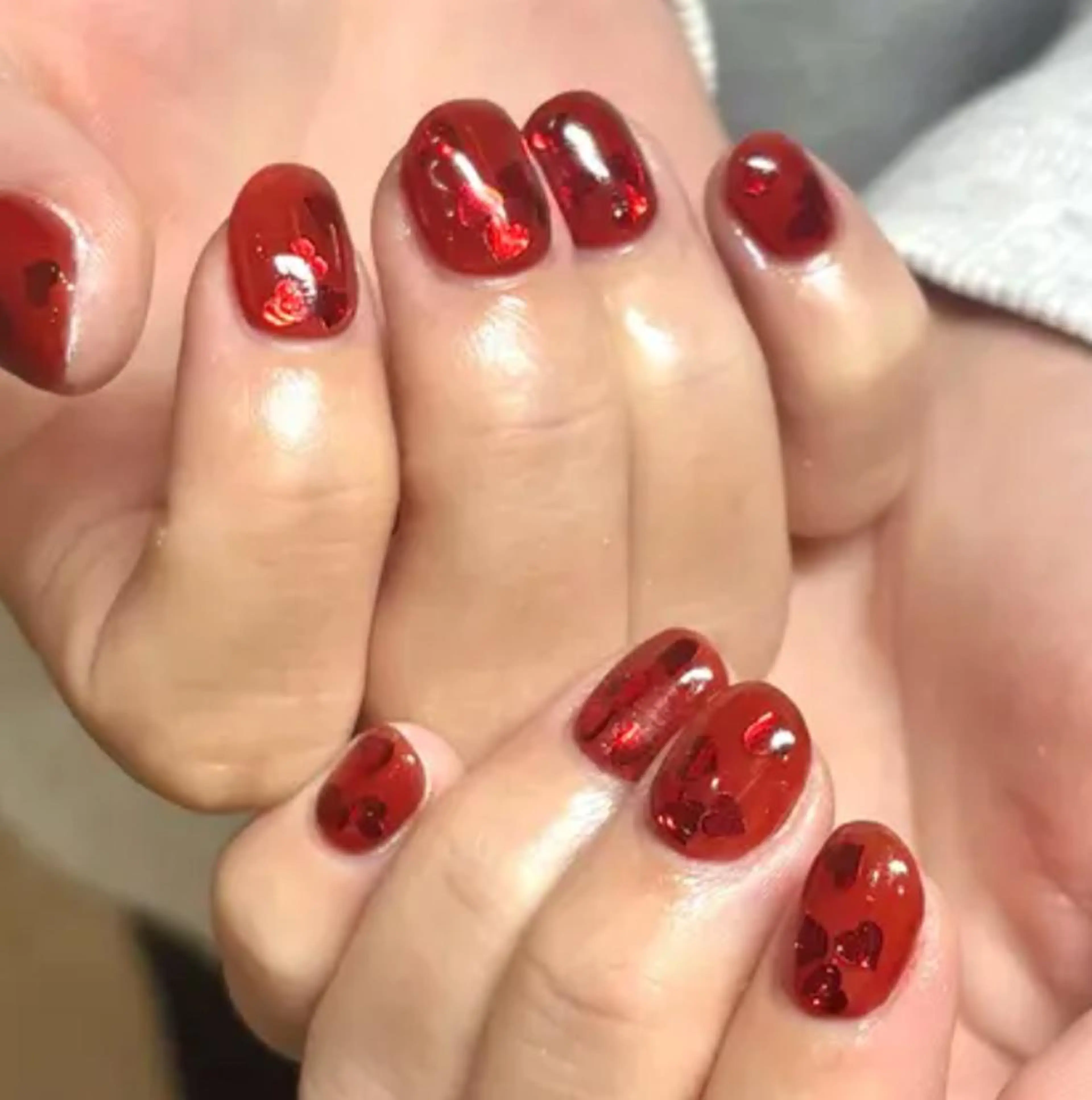 ネイル ハート ハンドネイル パラジェル認定サロン N°nail 立川のネイルデザイン