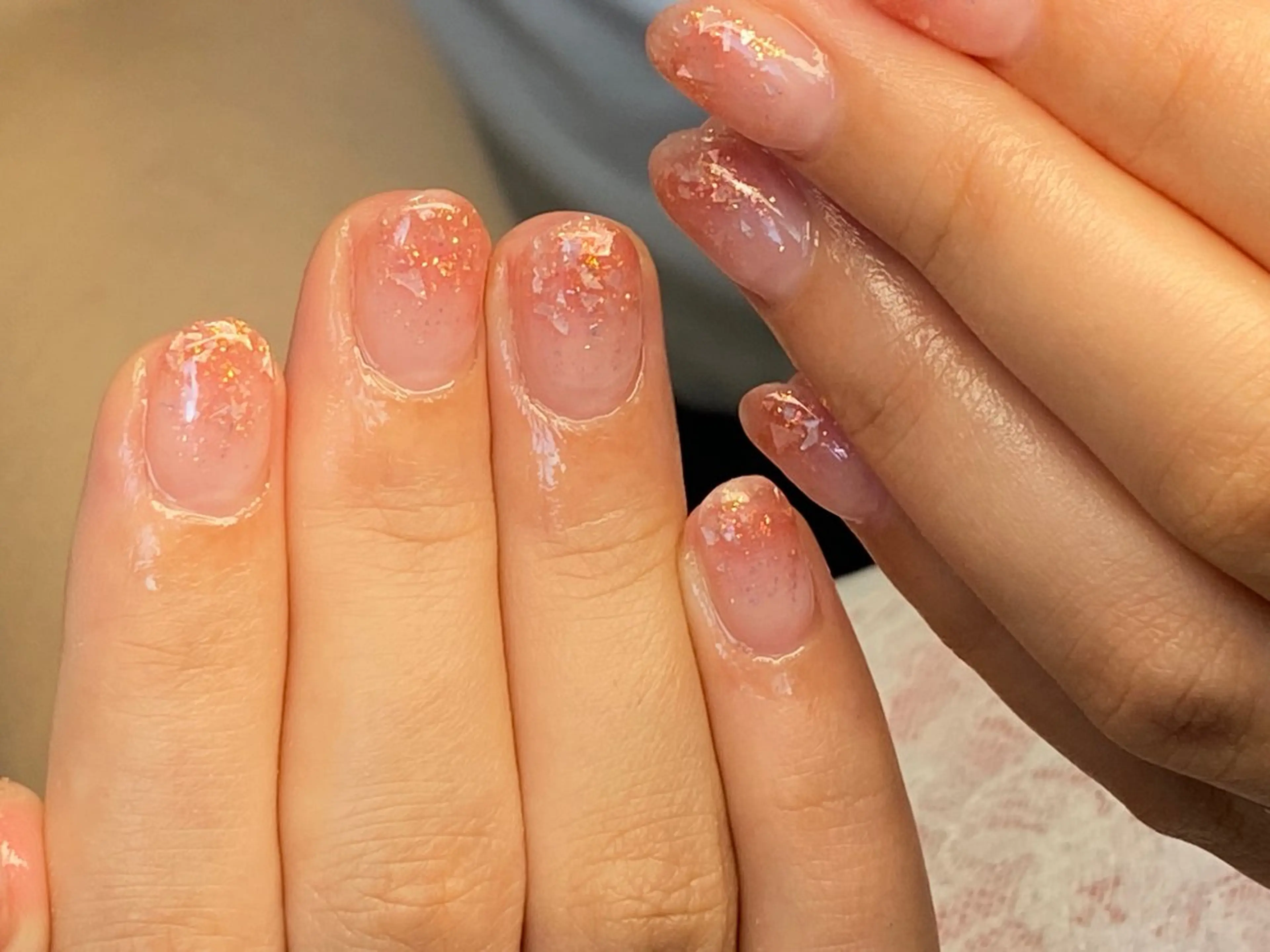 ネイル グラデーション ラメ(グリッター) ラメグラデーション HandS ネイル 自宅サロンのネイルデザイン