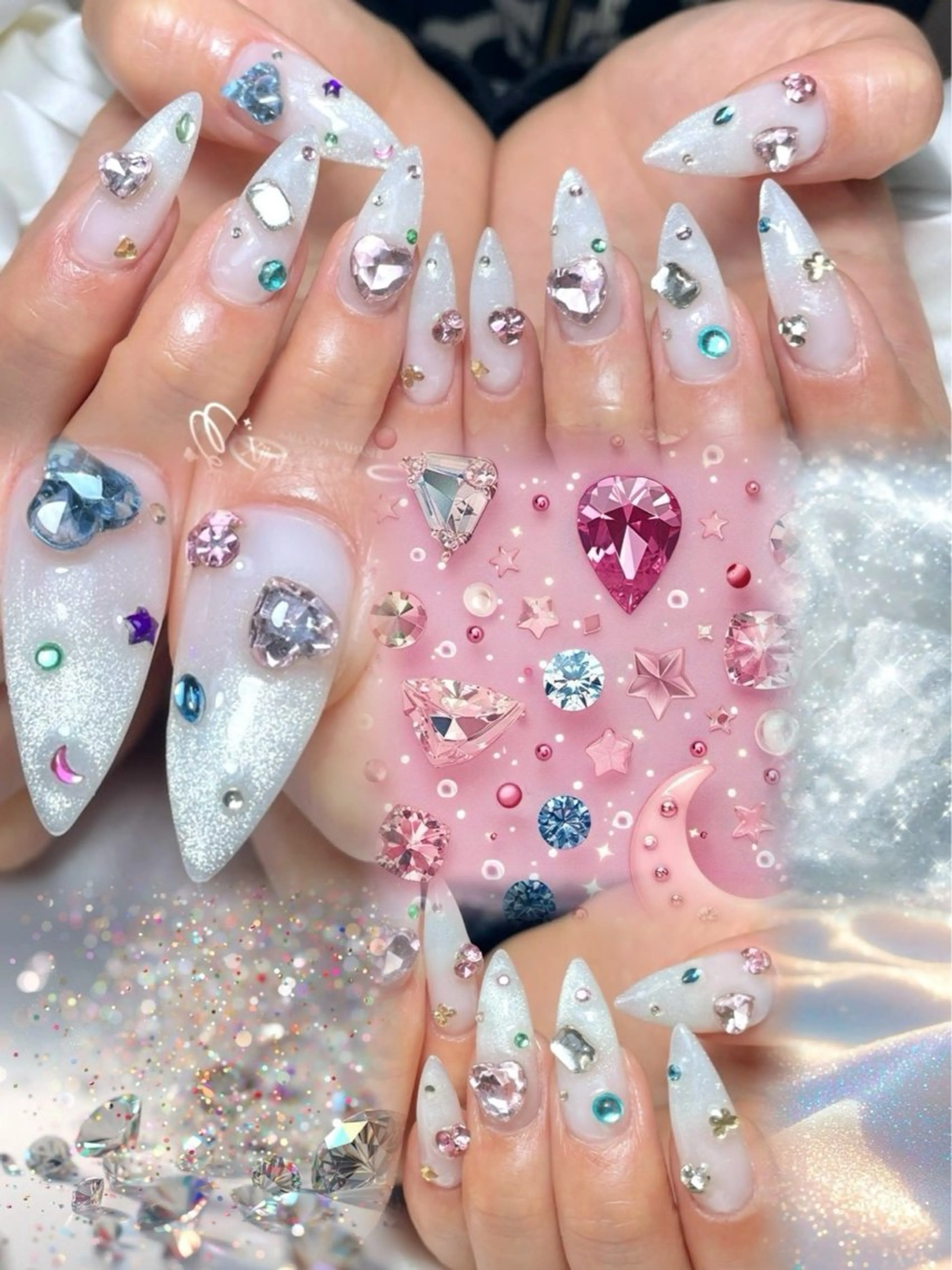 ネイル チークネイル 桜ネイル 長さ出し フットネイル ジェルネイル ハンドネイル YURI NAILのネイルデザイン