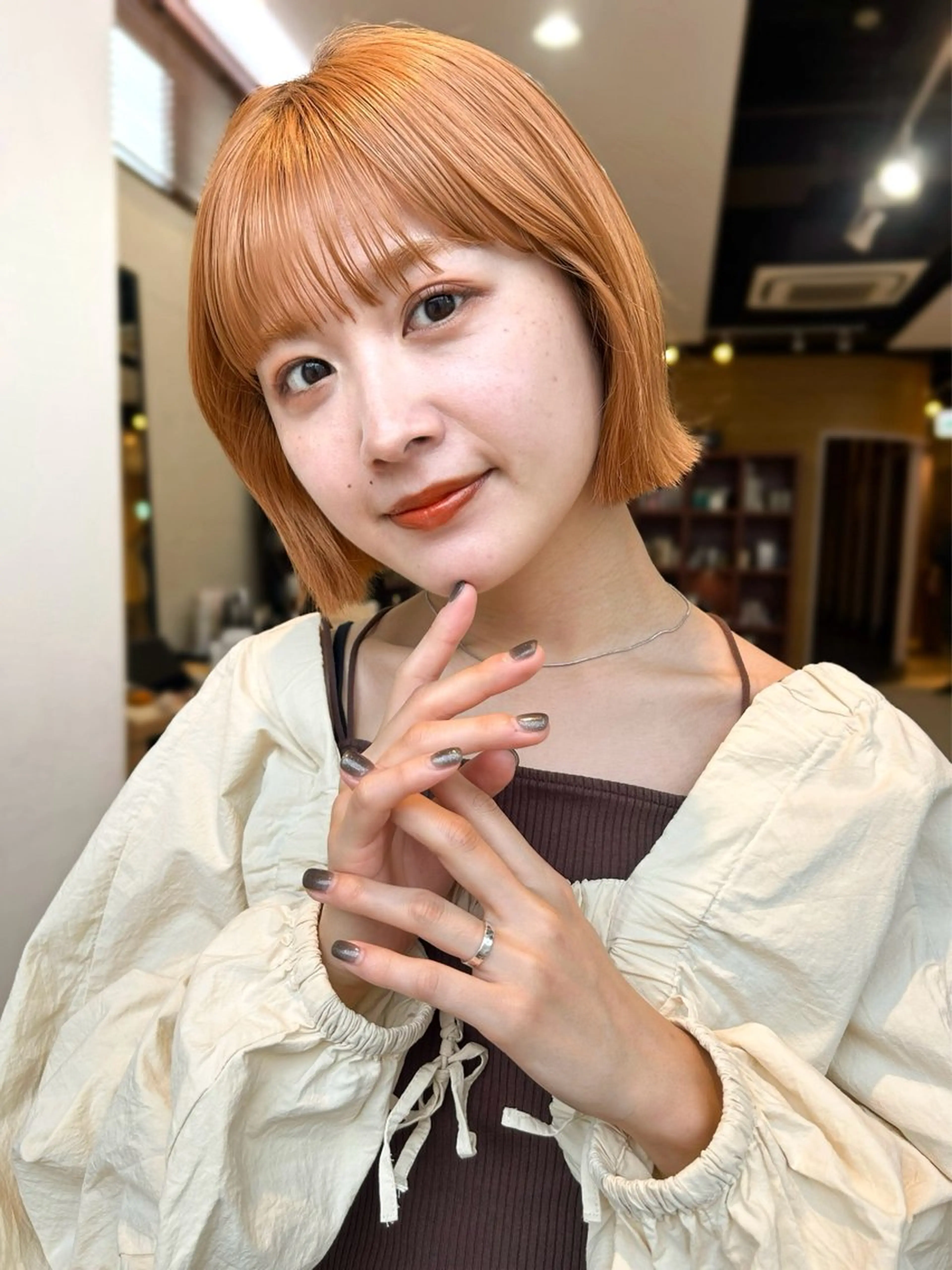 カラー ヘアカラー トリートメント 🐢ダブルカラー🐢 透明感/このかのヘアスタイル