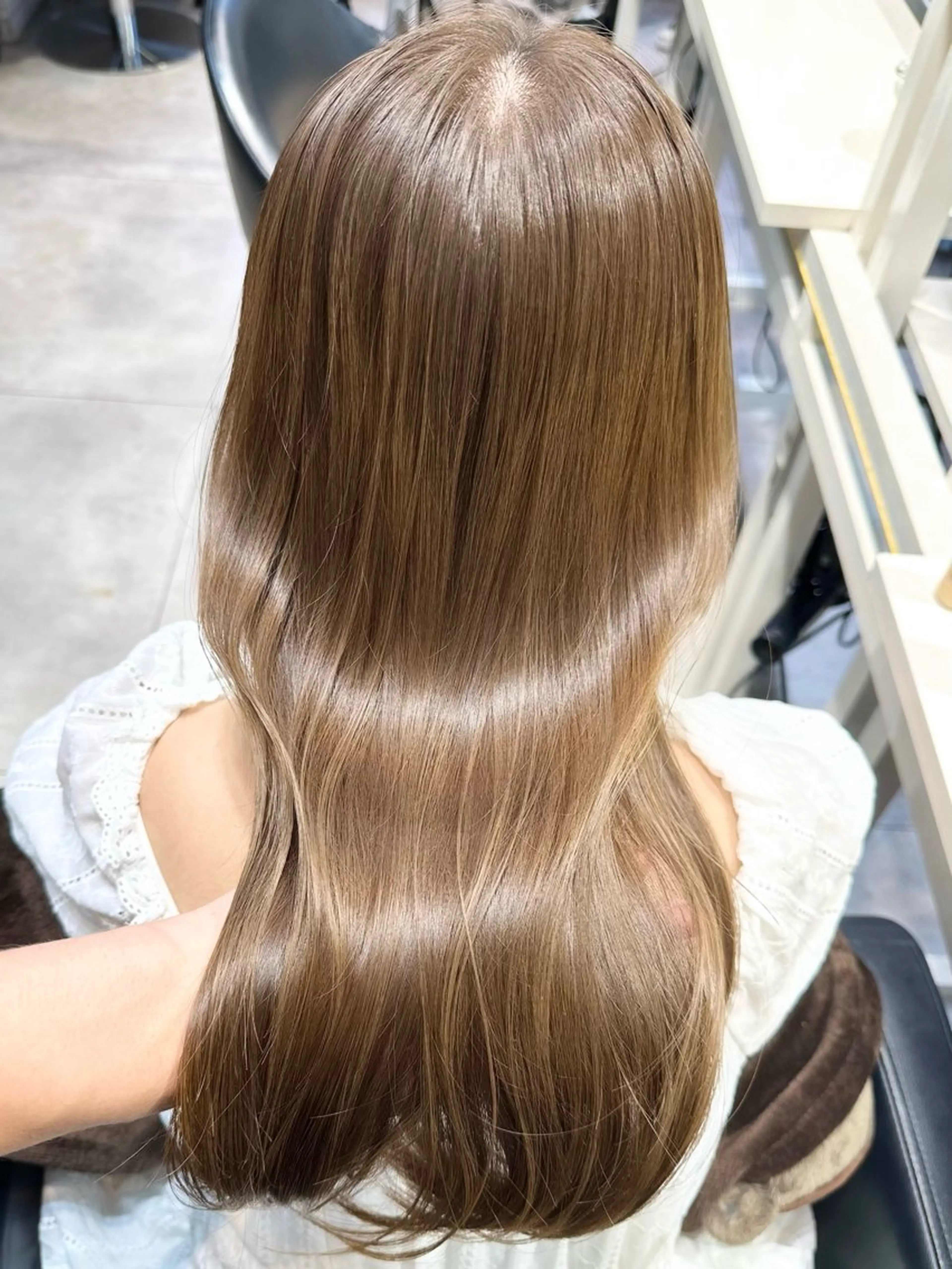 セミロング カット ヘアカラー トリートメント ✨透明感カラー/縮毛 恵比寿HAYATO✨のヘアスタイル