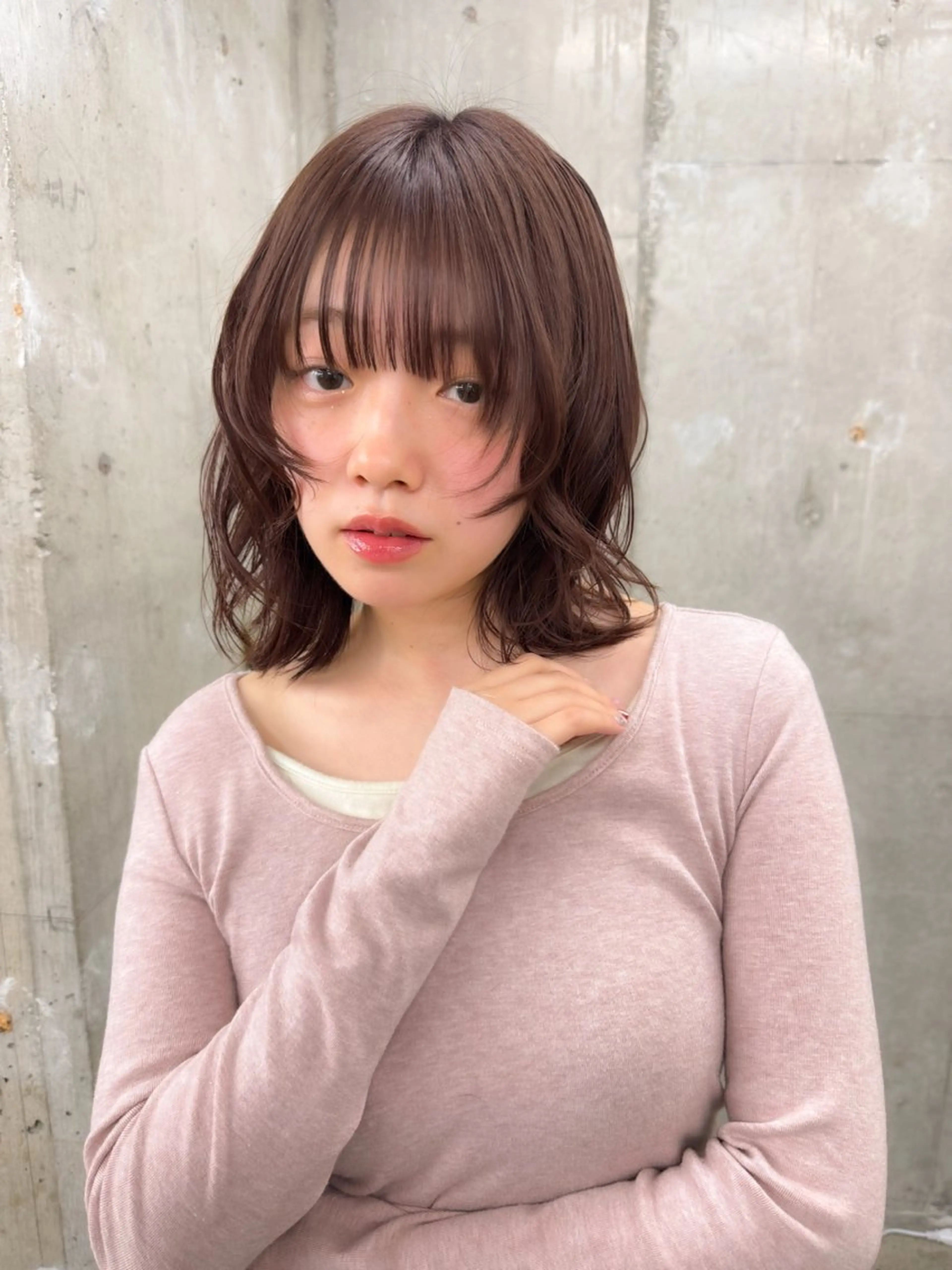 ミディアム カラー カット ヘアカラー トリートメント ヘッドスパ 🪐レイヤー/抜け感 カラー/加野彩果🪐のヘアスタイル