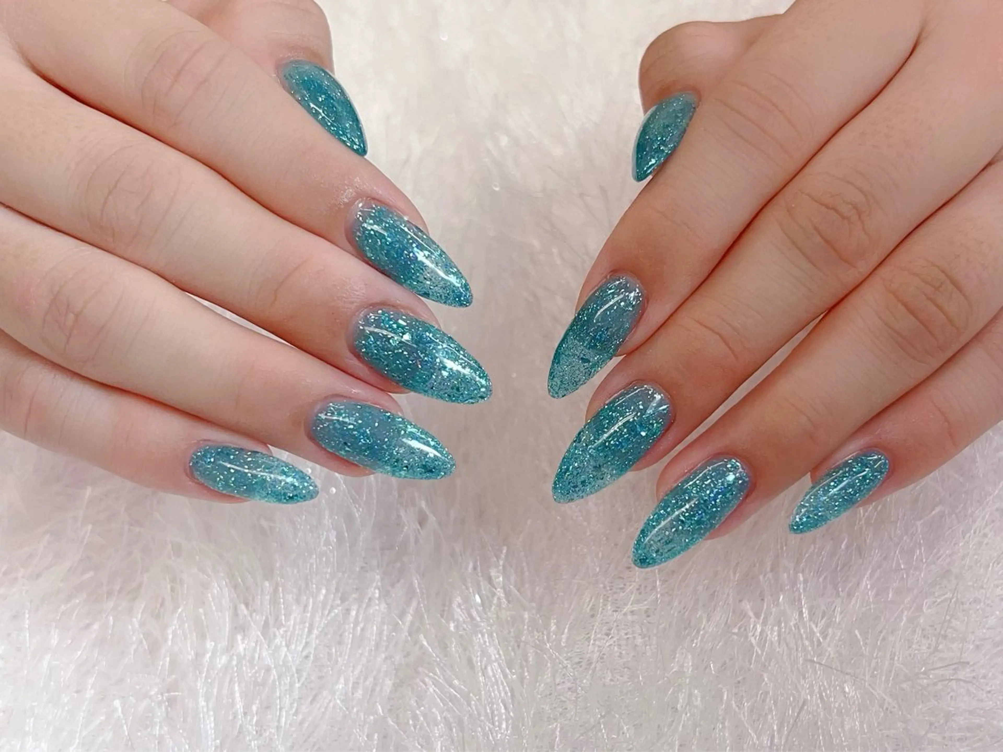 チップ長さだし★マグネット/フラッシュ/ミラー/オローラ ワンカラー¥ 11500の写真