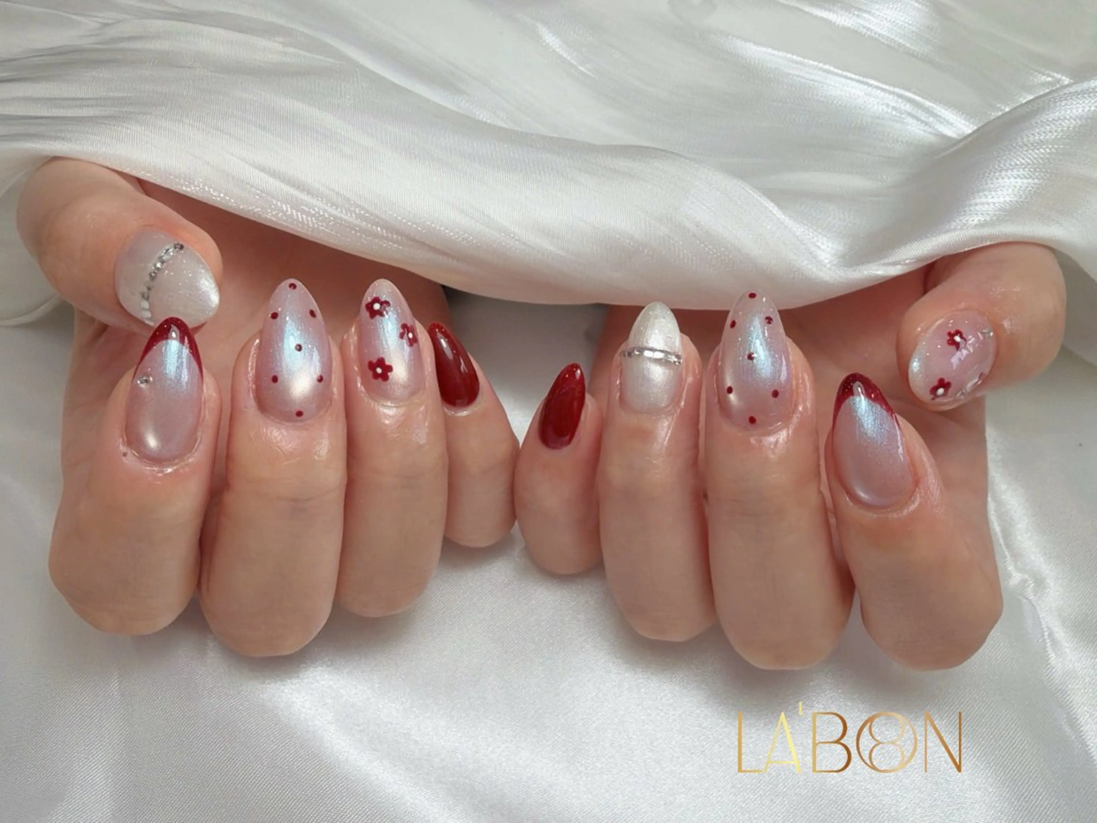 ネイル アートネイル ジェルネイル キラキラネイル 韓国ネイル ロングネイル Labon Nails Artのネイルデザイン