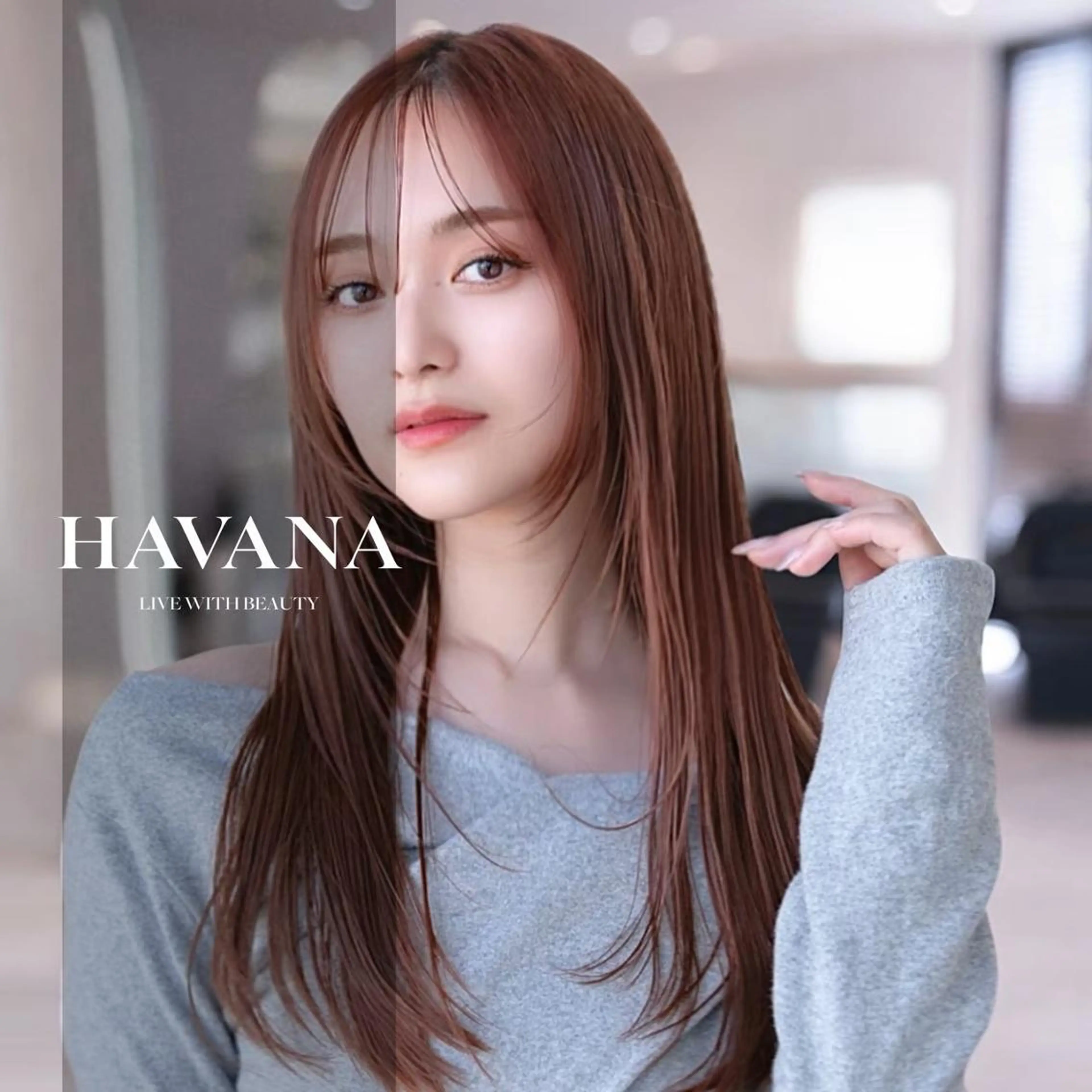 ロング カラー カット ヘアカラー トリートメント HAVANA 新宿のヘアスタイル