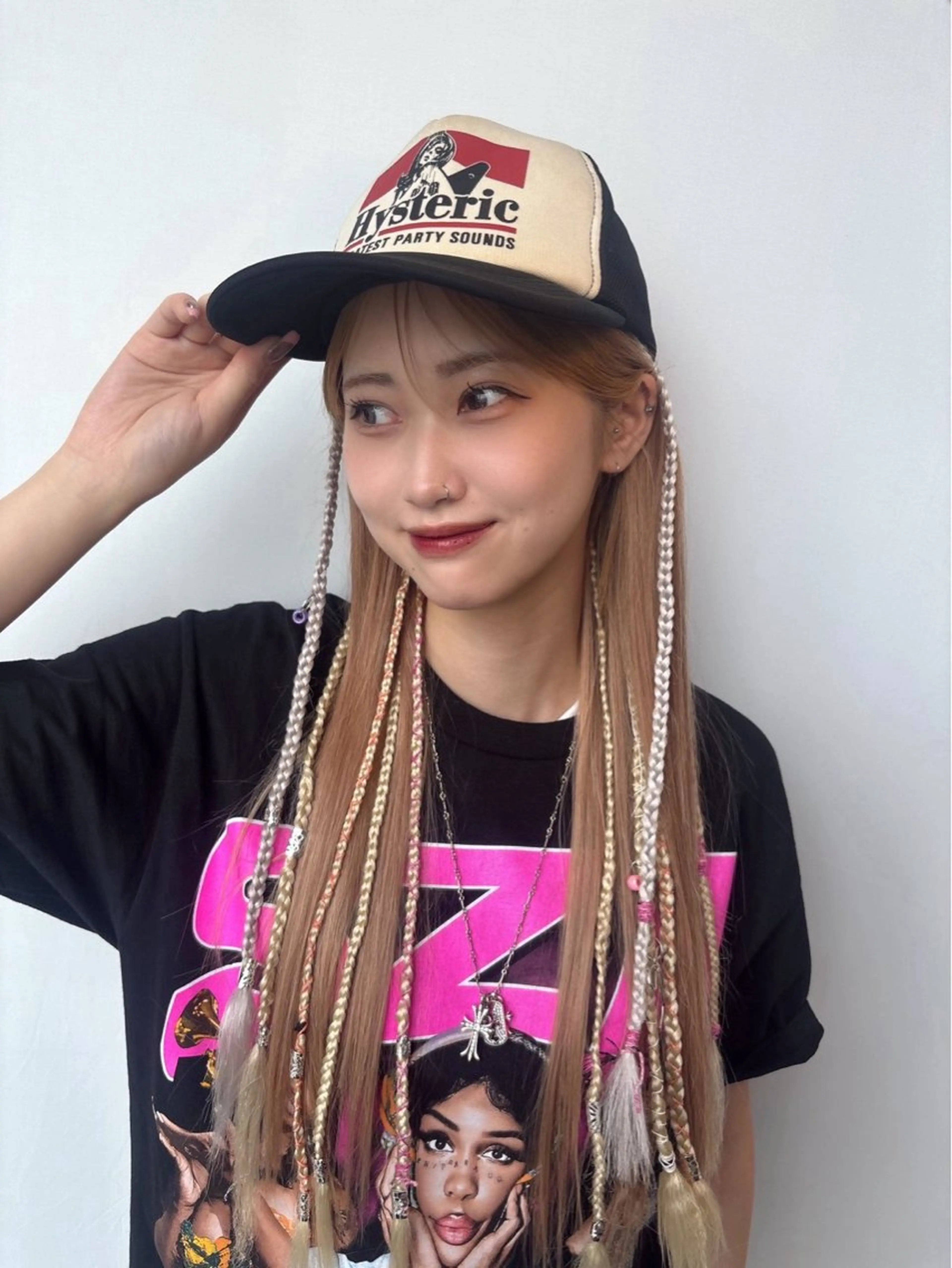 ロング カラー ヘアアレンジ メンズ シールエクステ エクステ 羽エク指名No1✨️ シールエク🌙しぇるのヘアスタイル