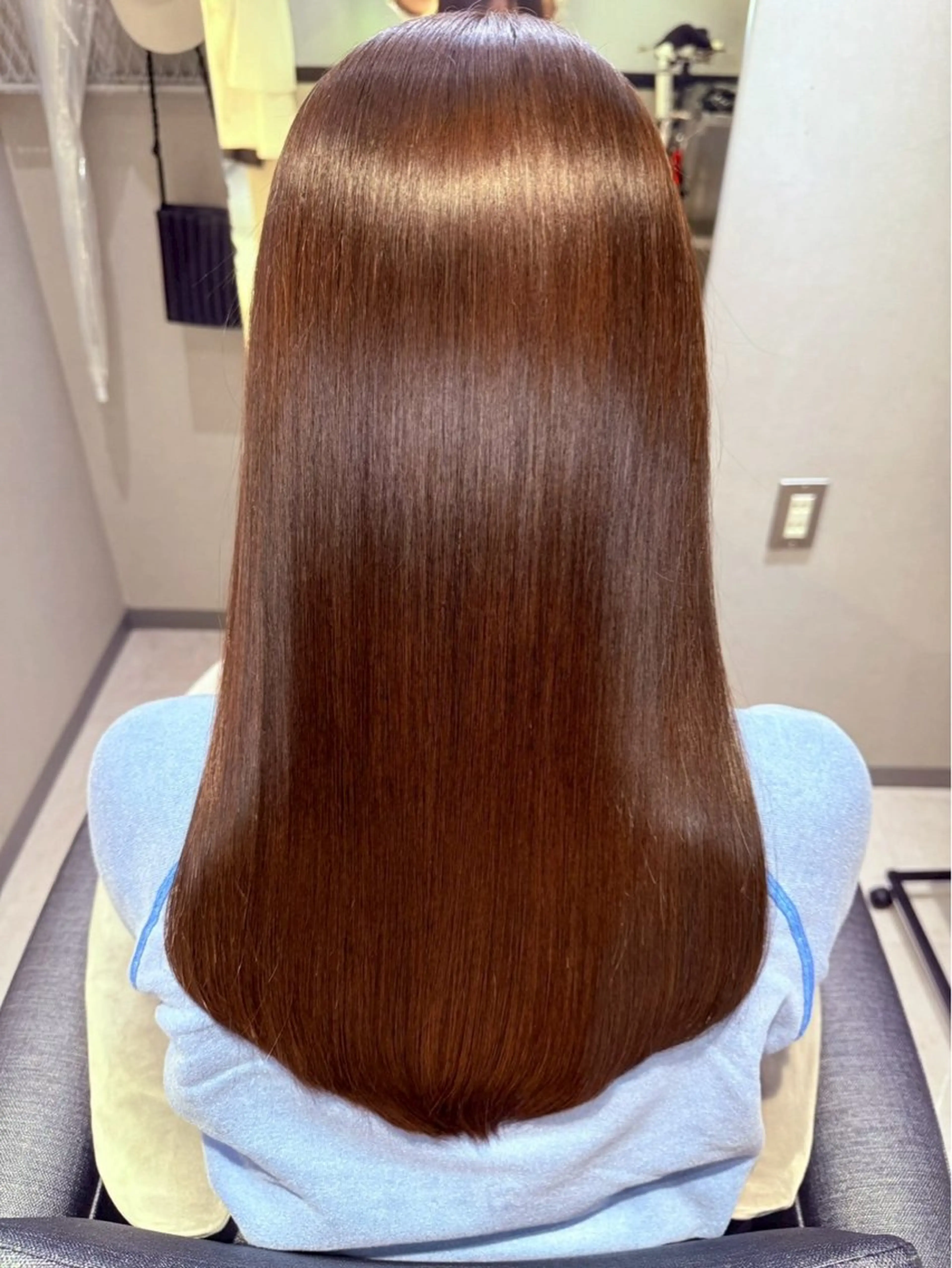 ロング カラー 髪質改善韓国コテ巻き パーマ/城井友輔のヘアスタイル