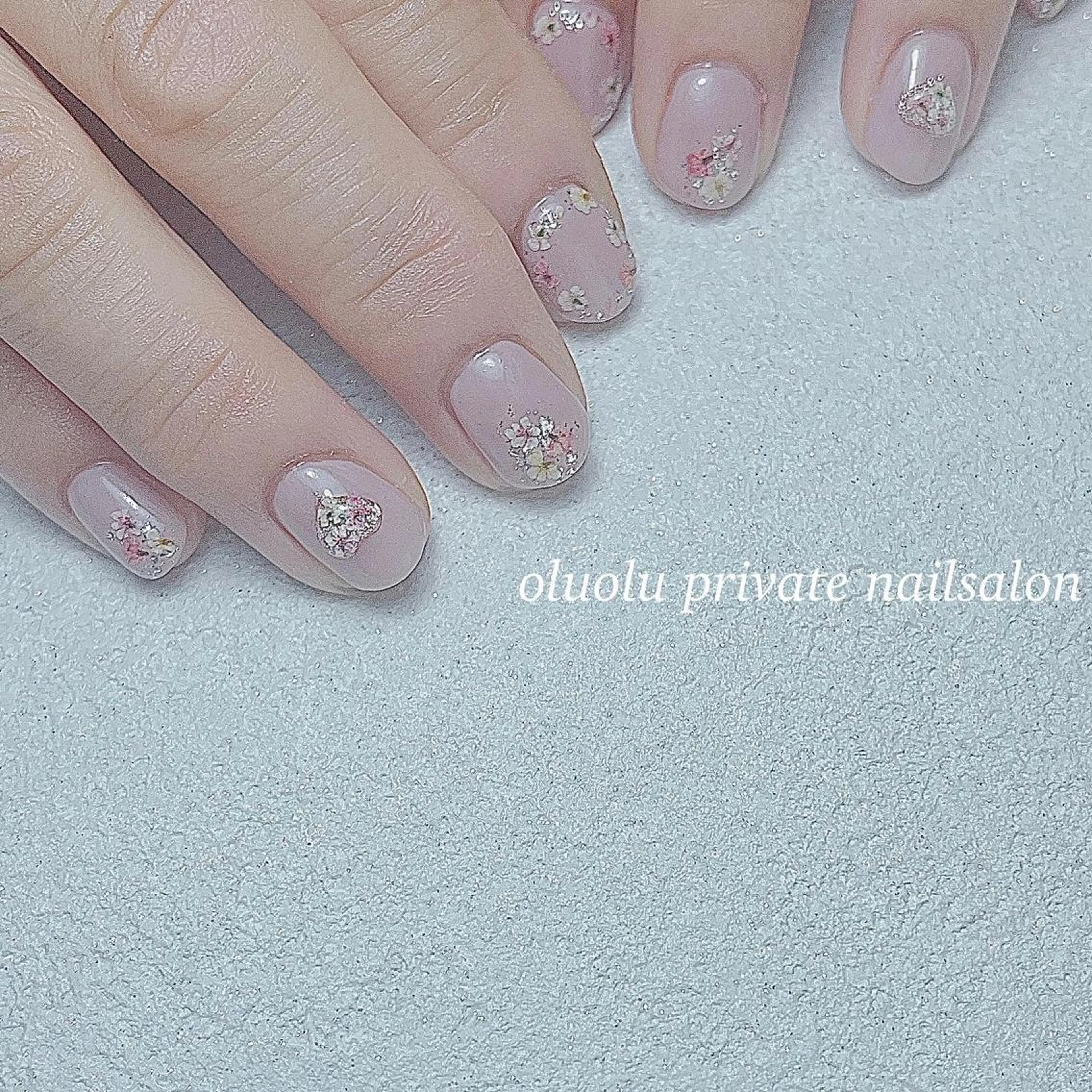 ネイル フラワーネイル フットネイル ジェルネイル ガーリー ハート ハンドネイル 大村 紬華のネイルデザイン