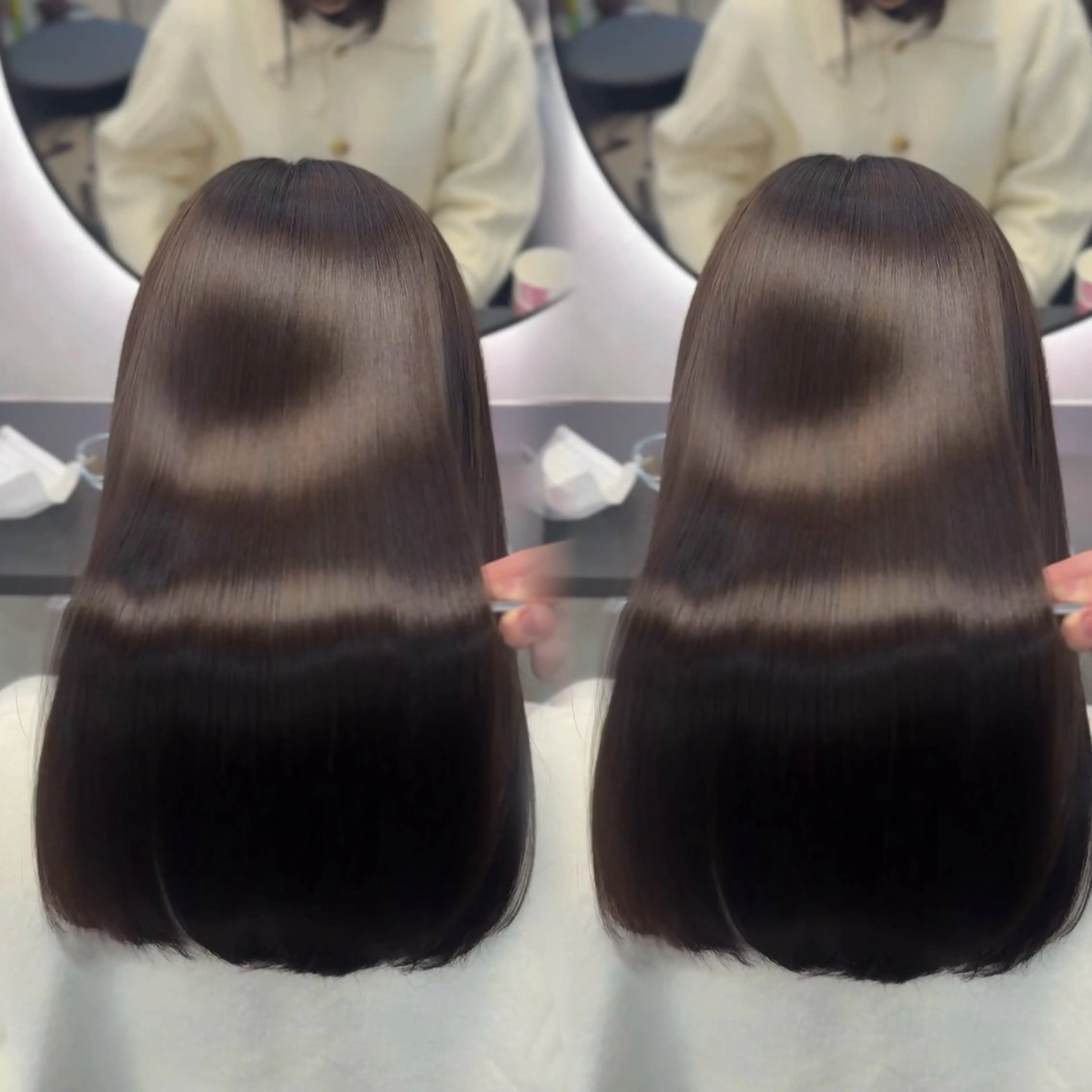 セミロング カラー ヘアアレンジ カット ヘアカラー 縮毛矯正 トリートメント 新宿 /髪質改善/ 縮毛矯正/ヒュウガのヘアスタイル