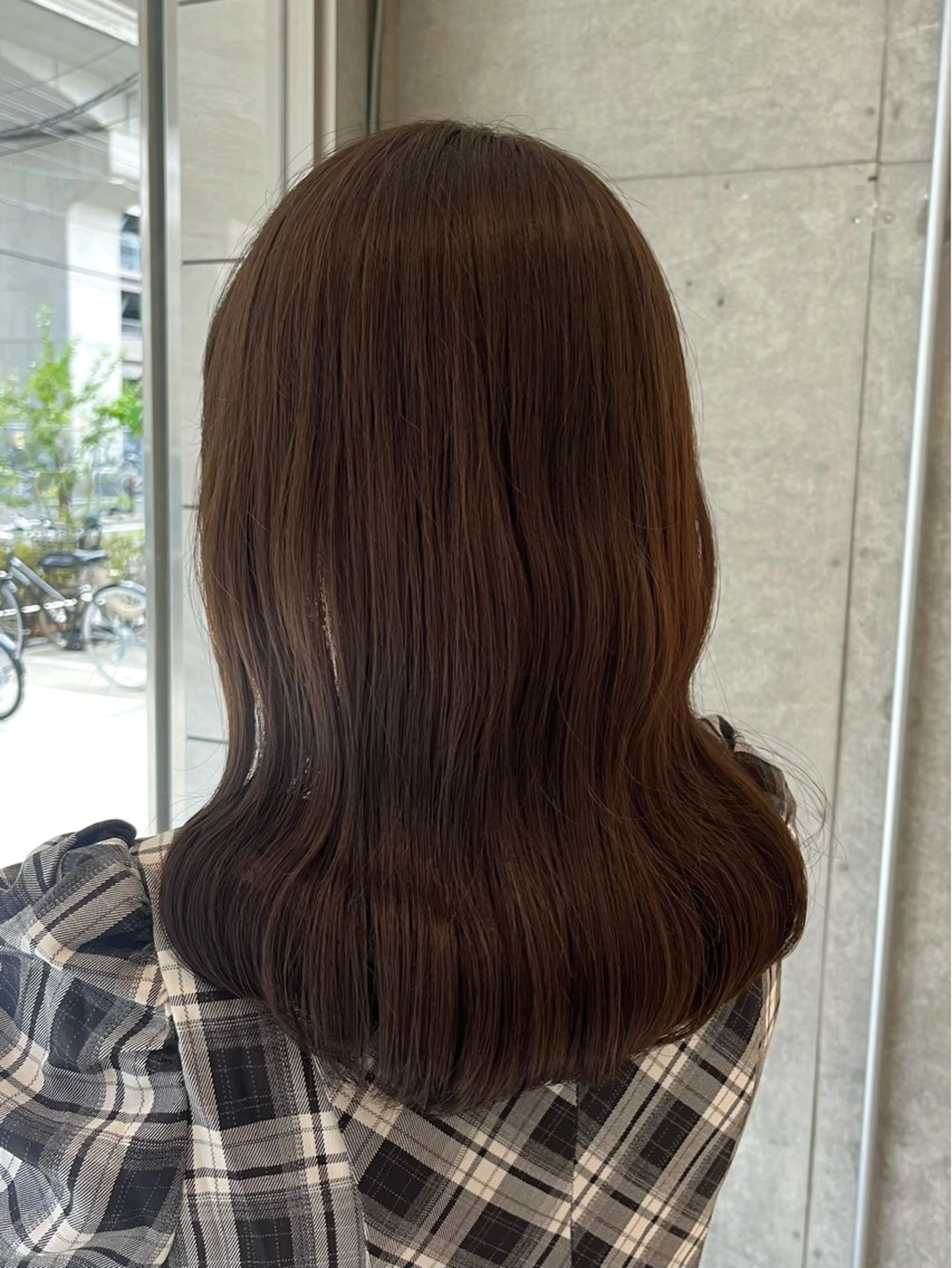 セミロング カット ヘアカラー トリートメント 顔周り/レイヤー カット🎀ヒラバルのヘアスタイル