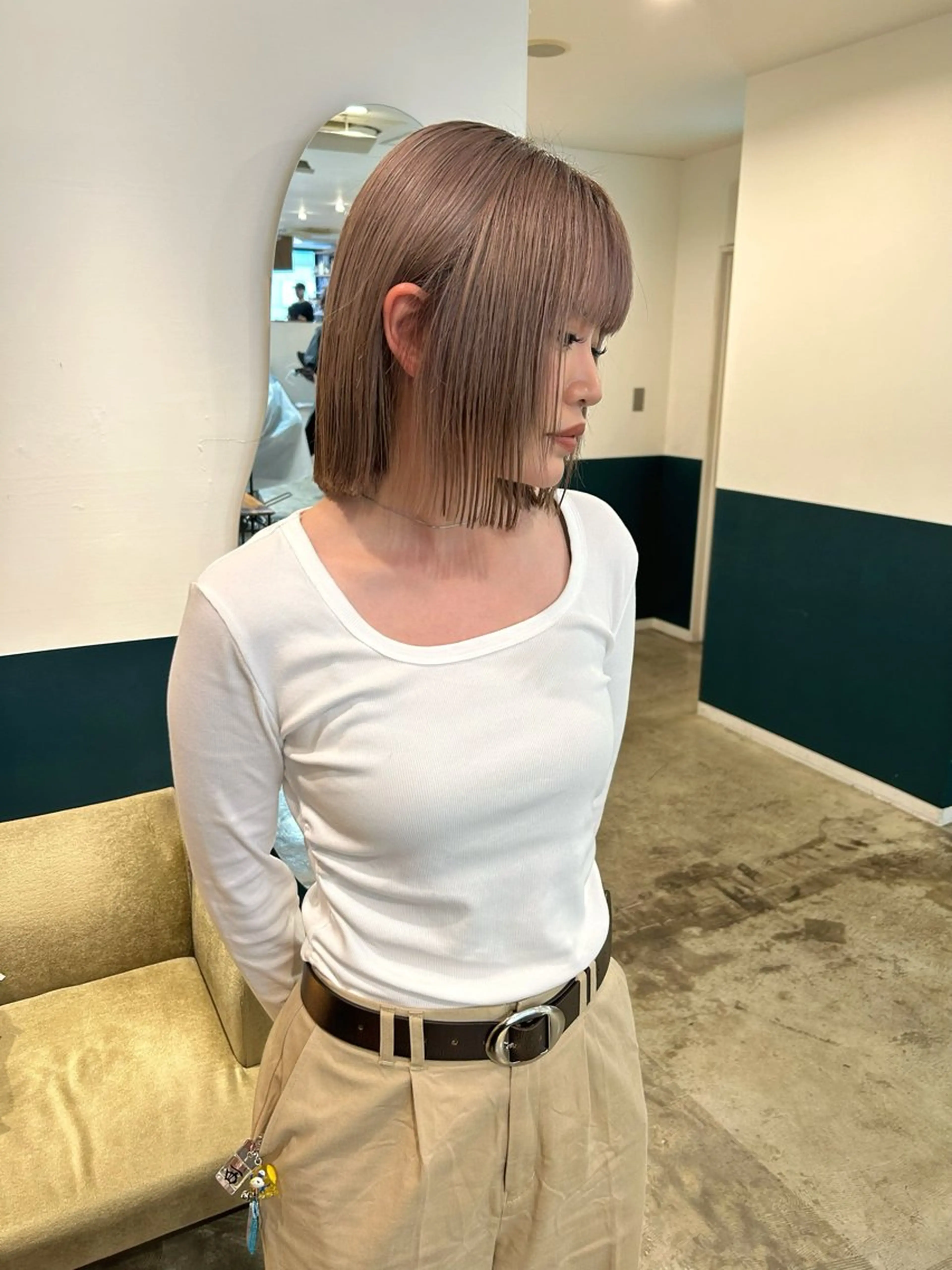 ショート カラー ベージュカラー ボブ カラーリスト菅野 竜矢🌈のヘアスタイル