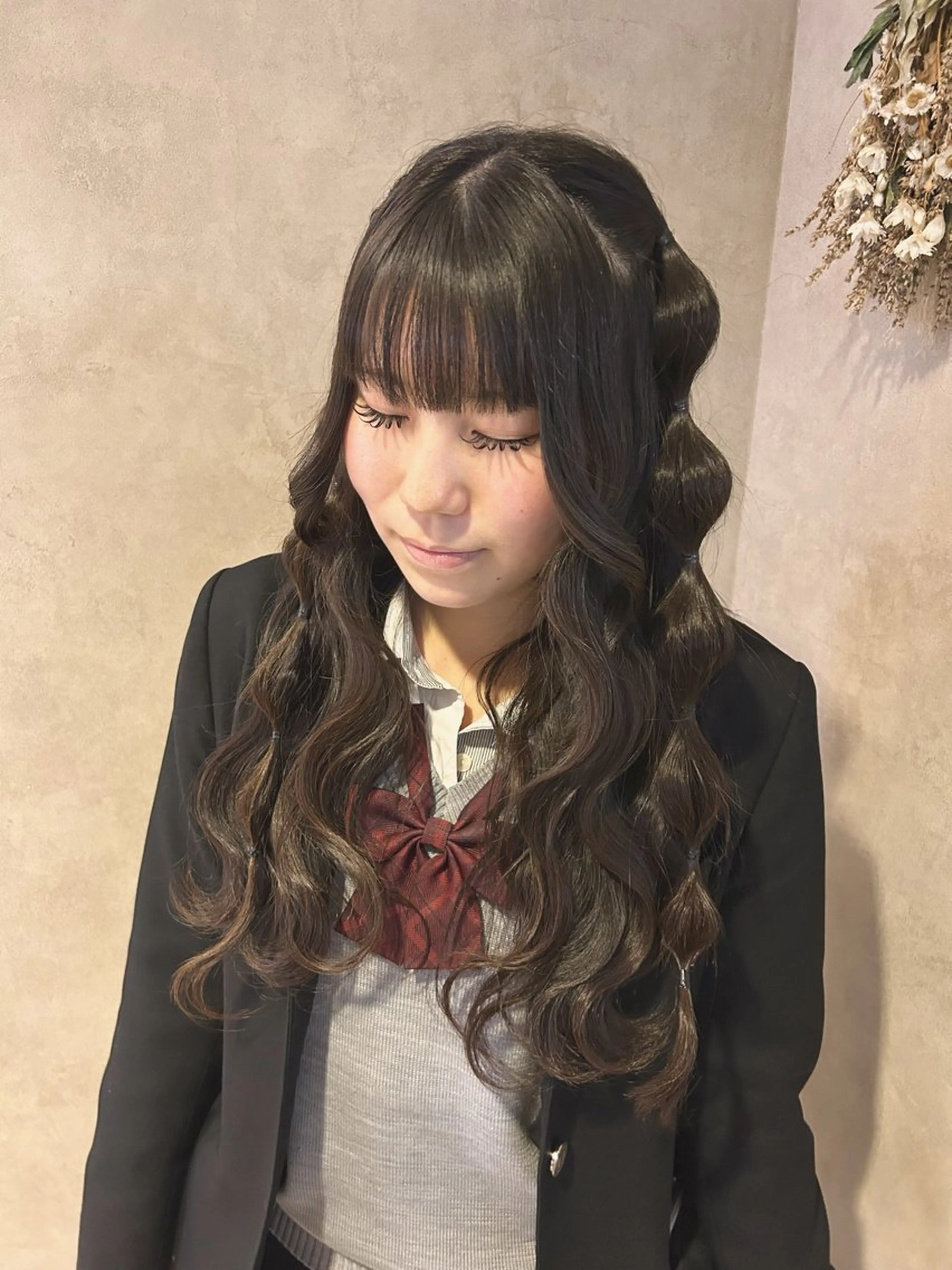ロング ヘアセット わかまつ　ももみ 🕊️/顔周りカットのヘアスタイル