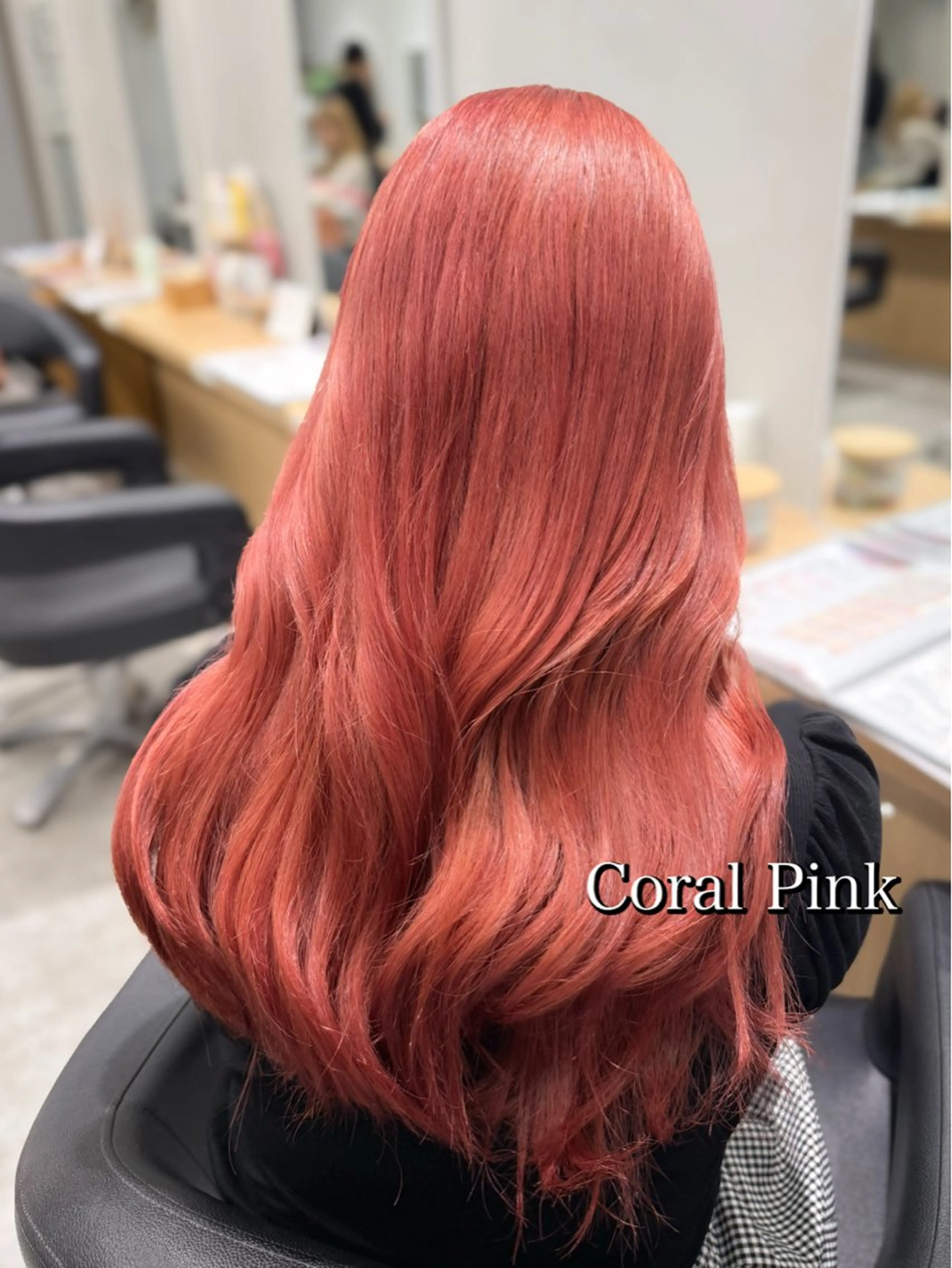 ロング カラー ブリーチ ピンクカラー ヘアカラー トリートメント 巻ける髪質改善🫧ハ イライト/永田汰伊智のヘアスタイル