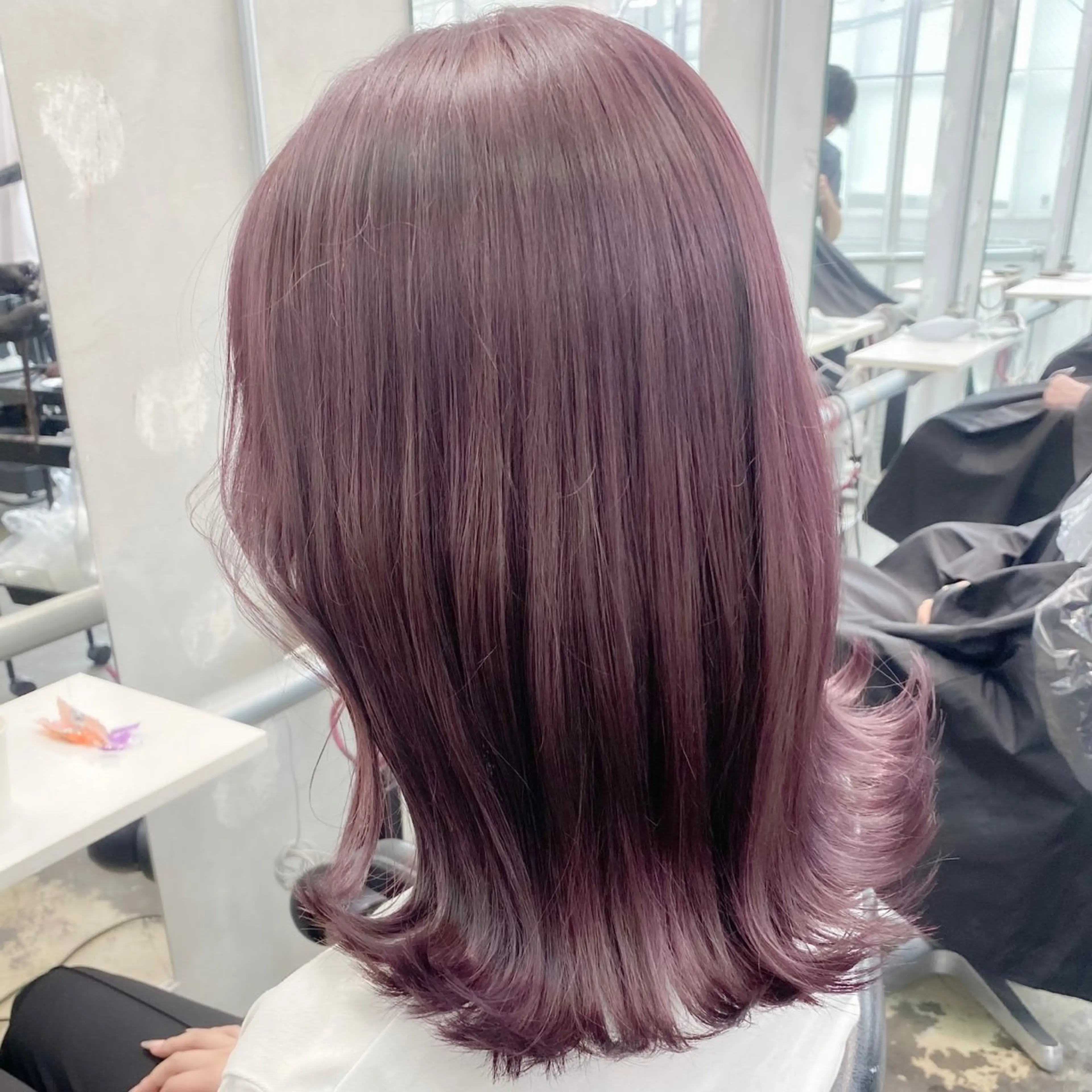セミロング カラー ヘアアレンジ 💗💗韓国レイヤー yu-ki💗💗のヘアスタイル