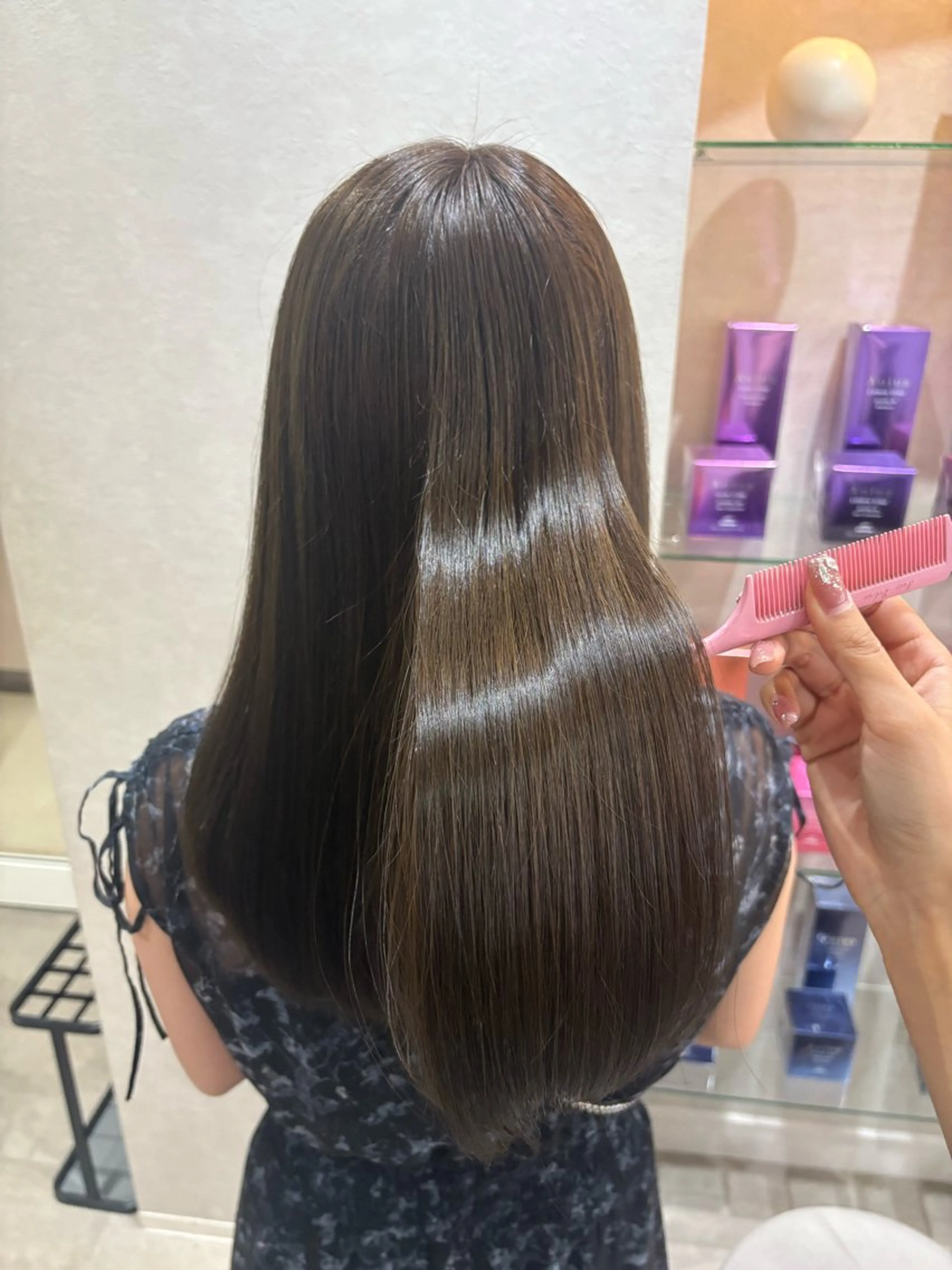 ロング ヘアカラー トリートメント color couture みほのヘアスタイル