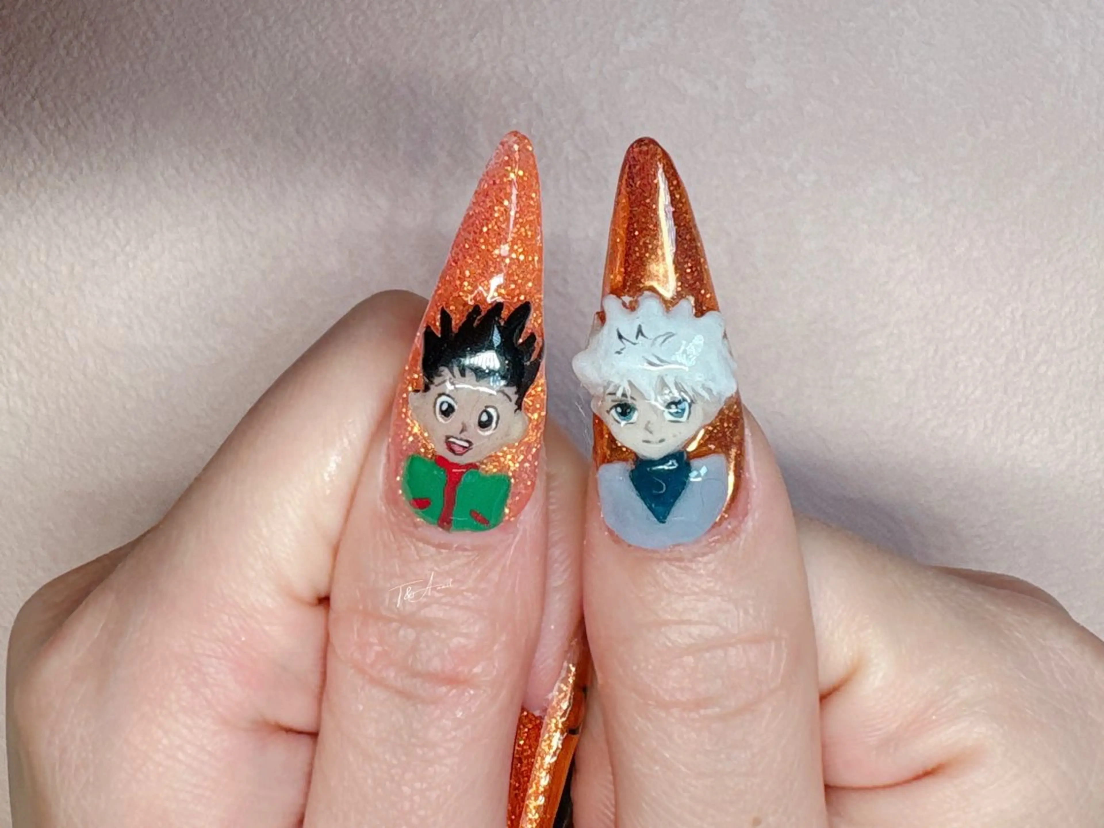 ネイル 長さ出し ジェルネイル ハート ロングネイル スカルプネイル ハンドネイル T&A nailのネイルデザイン