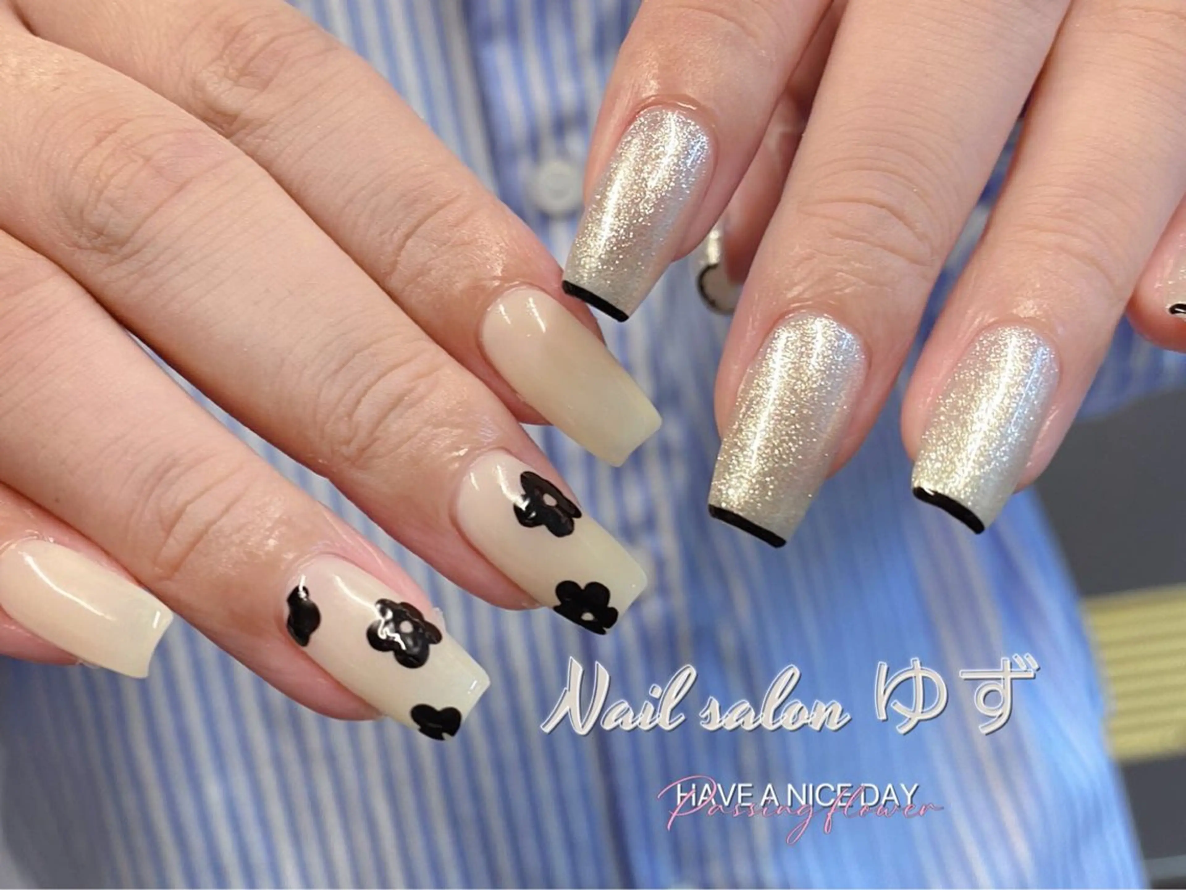 ネイル 長さ出し フットネイル ジェルネイル 韓国ネイル マグネットネイル ゆず- Nail Salonのネイルデザイン