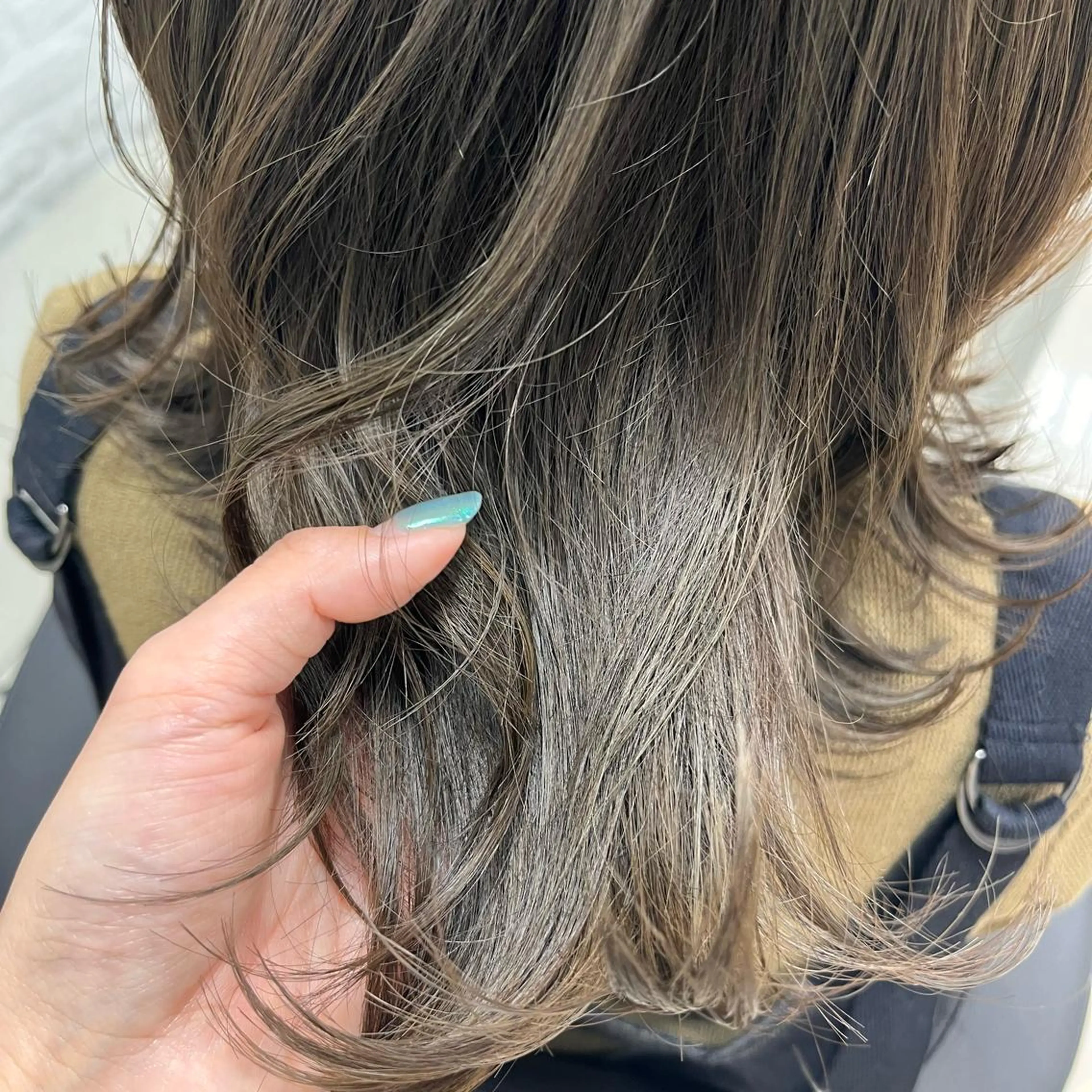 ミディアム カラー グレージュ オリーブグレージュ オリーブグレー カット ヘアカラー トリートメント 【メンズ縮毛矯正/ Ryoka】のヘアスタイル