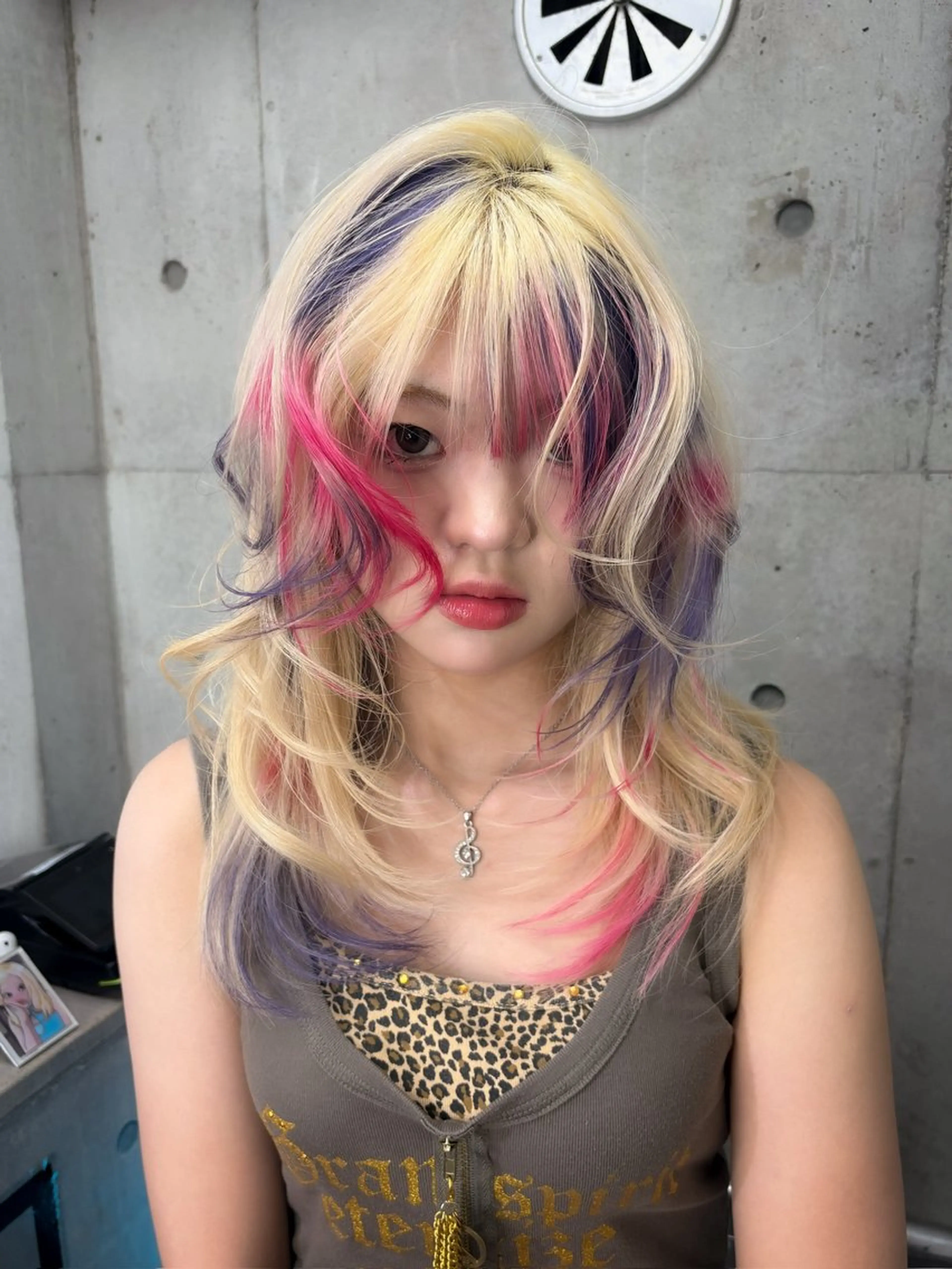 ロング ヘアカラー ハイトーン/ブリーチ /ウルフ⛓️MAKIのヘアスタイル