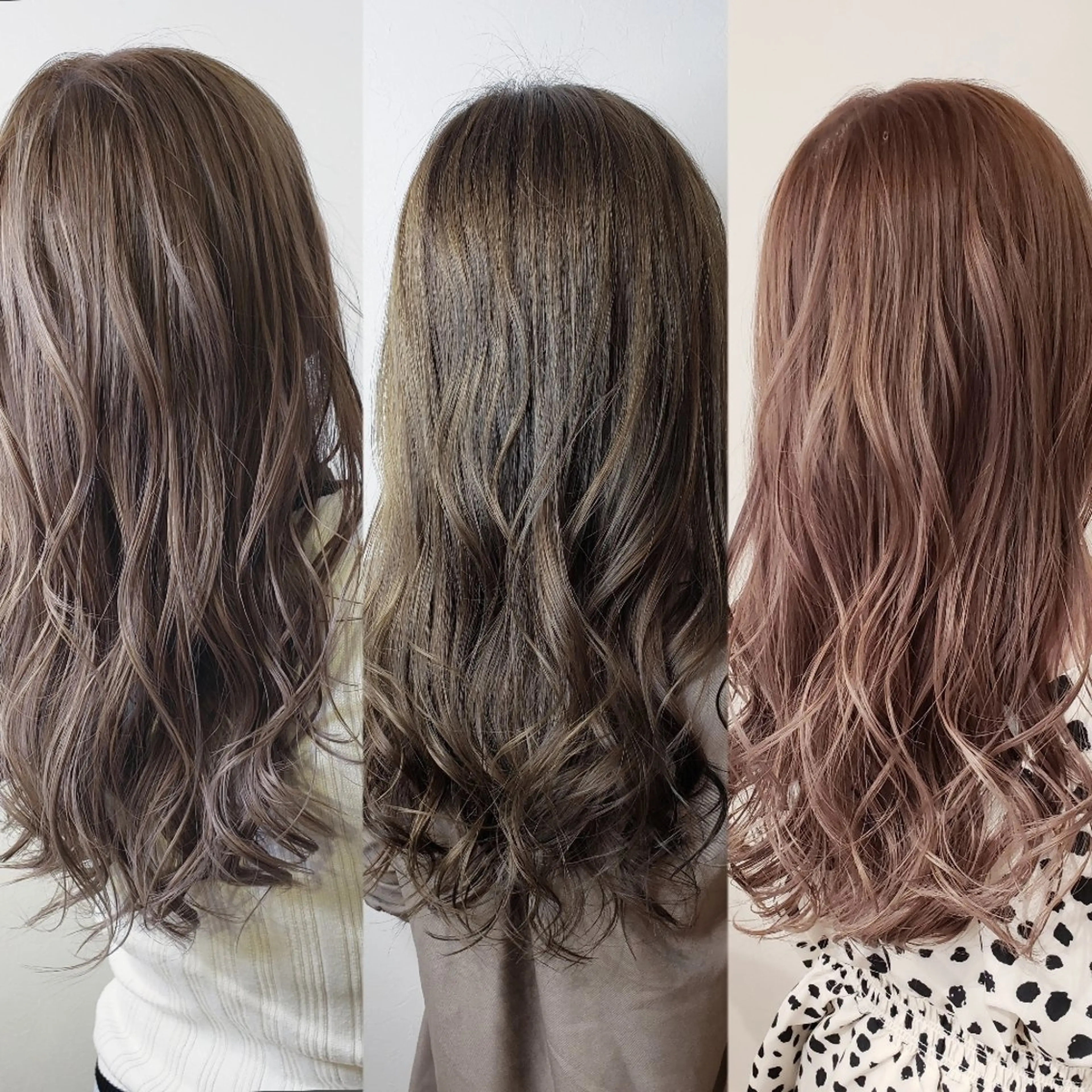 セミロング カラー ベージュカラー ブリーチ ダブルカラー グレージュ ラベンダーカラー ヘアカラー トリートメント 【髪質改善美容師】t occa茨木篠原健太のヘアスタイル