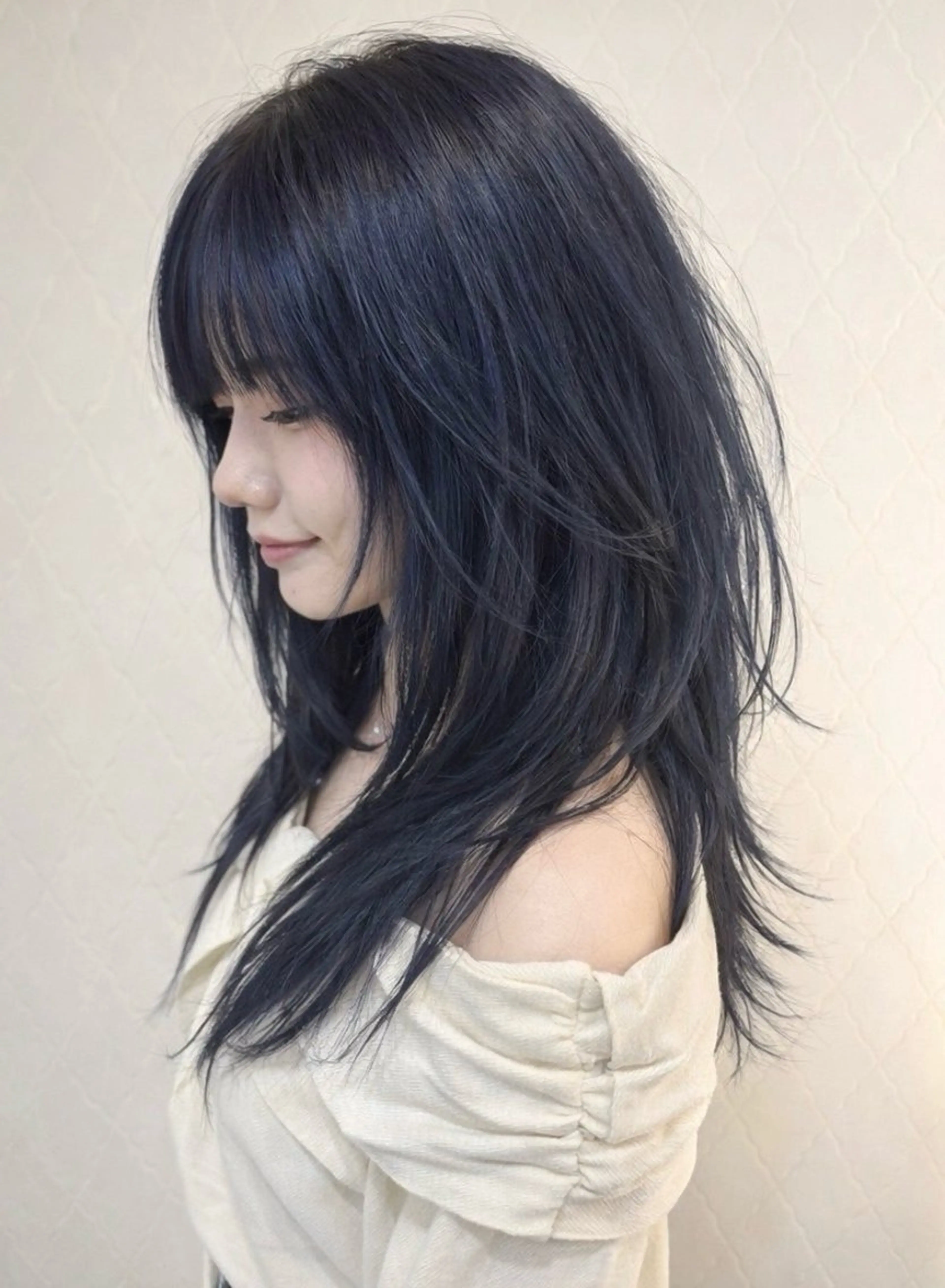 ロング カラー カット 野田阪神/レイヤー/ ハイライト/yuuのヘアスタイル