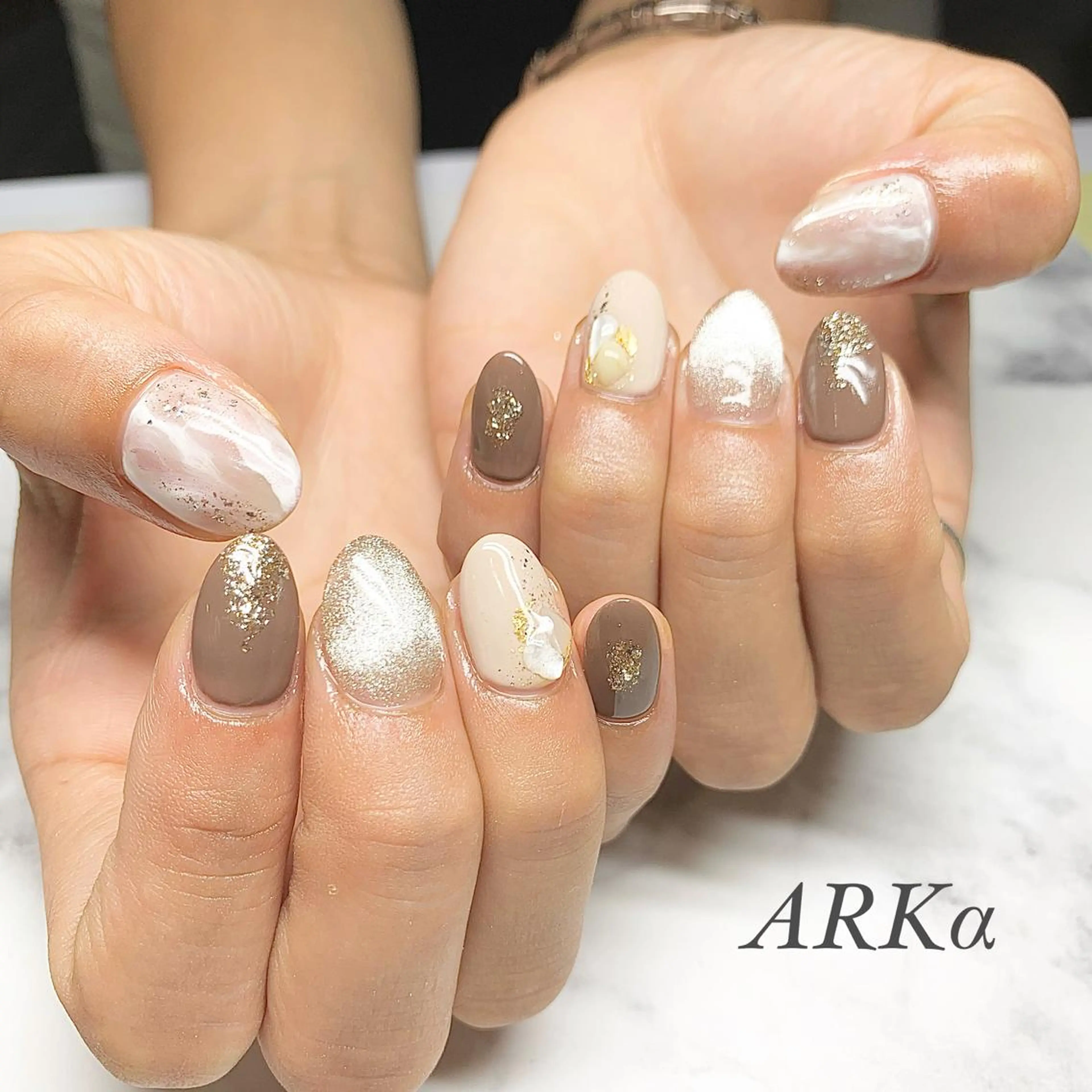 ネイル マグネットネイル ハンドネイル Nailsalon ARKαのネイルデザイン