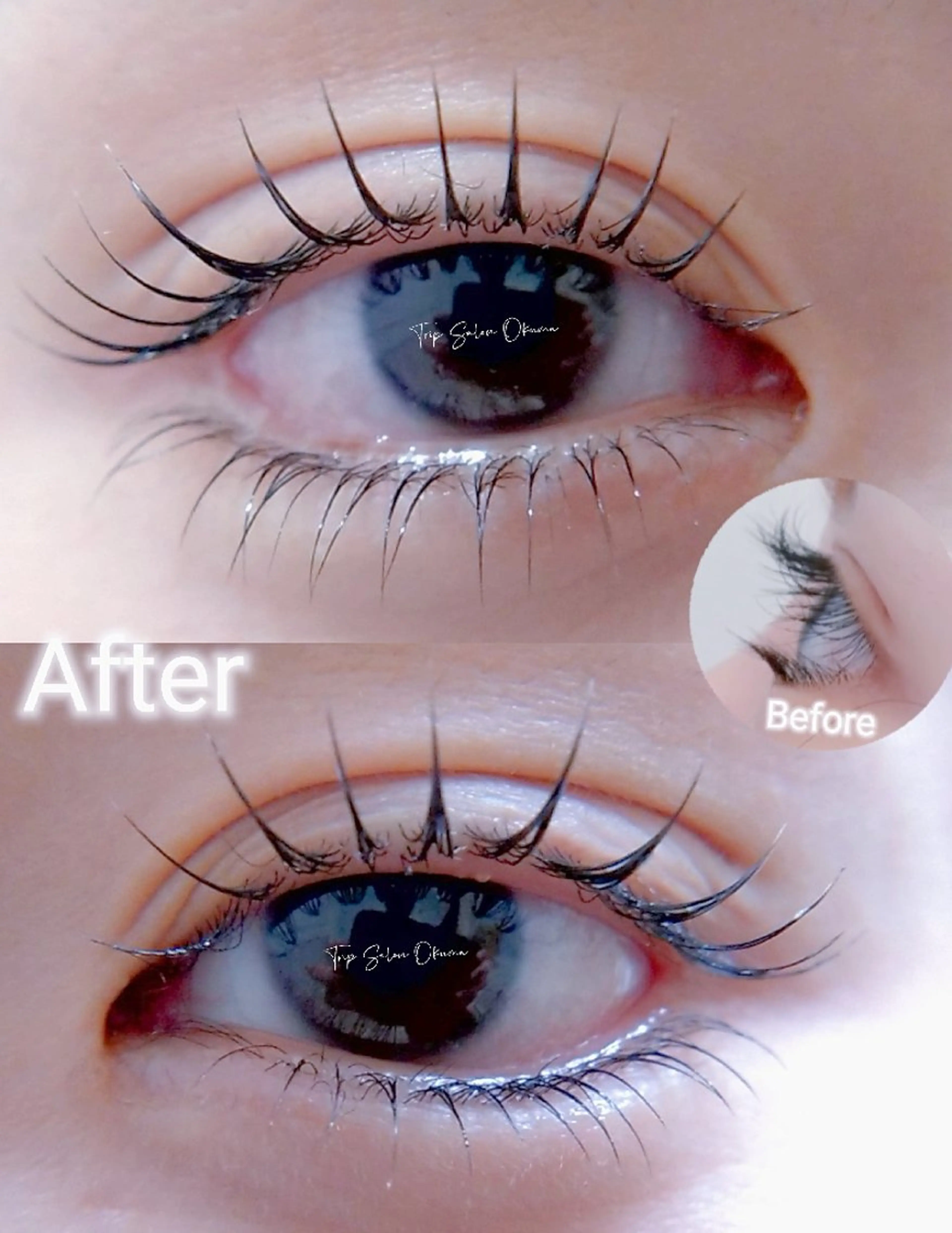 マツエク・マツパ 下まつげエクステ 一重×まつ毛パーマ マツパ ❤LEDまつぱ❤那覇 🅿️有、泉崎のマツエク・マツパデザイン