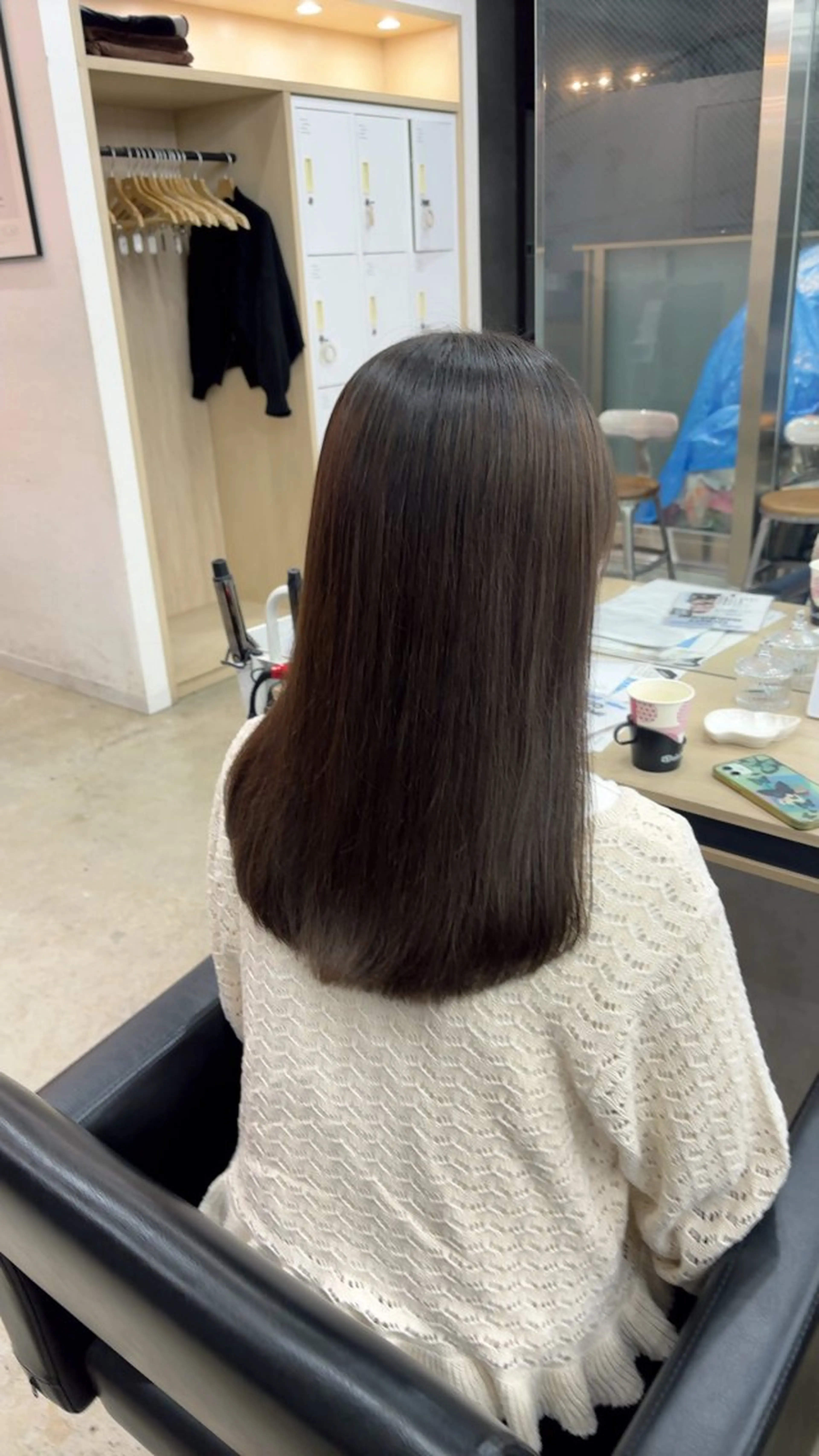 ロング パーマ カット 縮毛矯正 🪽髪質改善矯正 🤍MIU🤍のヘアスタイル