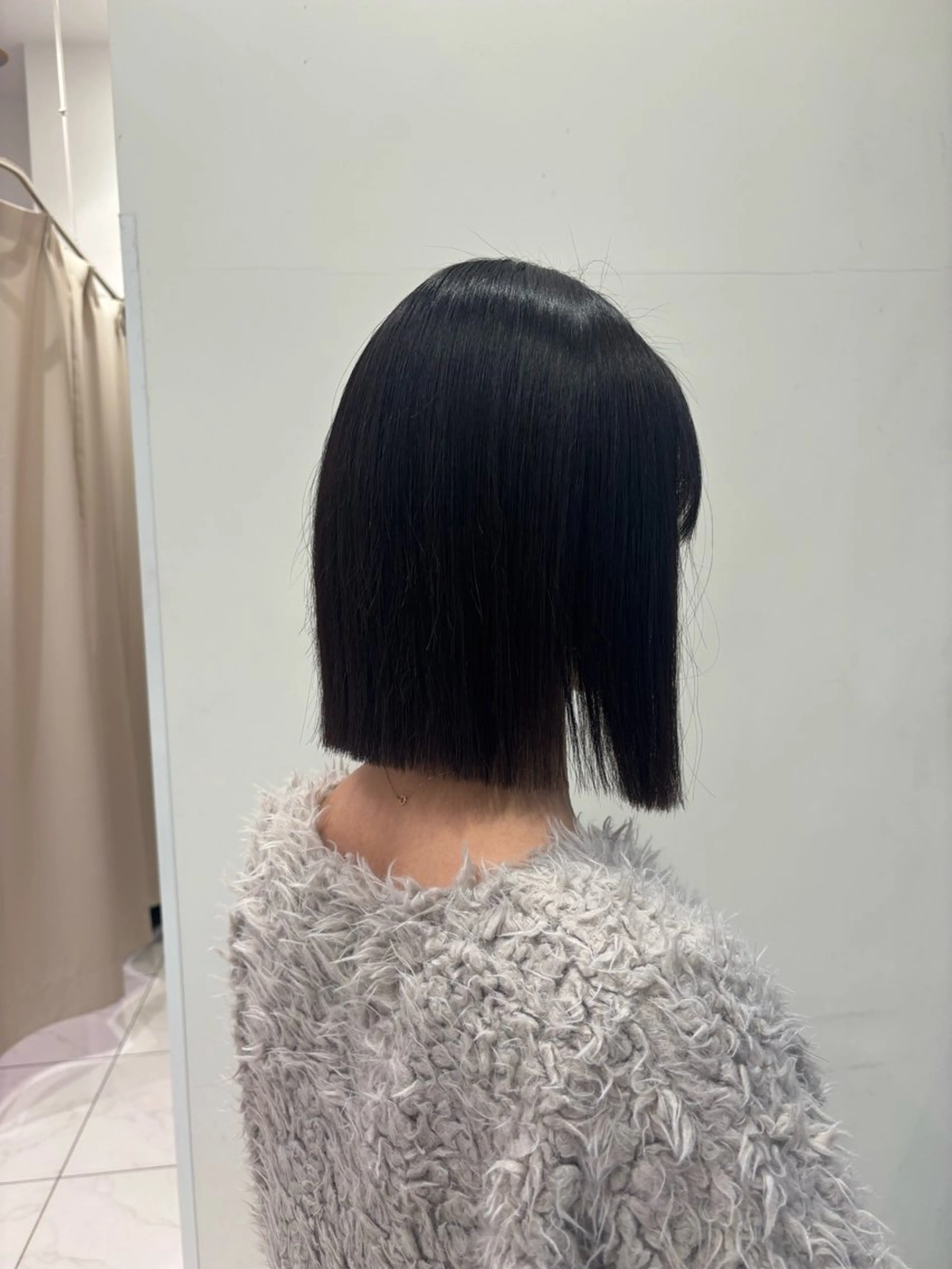 ミディアム パーマ ボブ 縮毛矯正 カット 縮毛矯正 トリートメント 鈴木かのん/縮毛矯正 /ミニモ限定クーポンのヘアスタイル