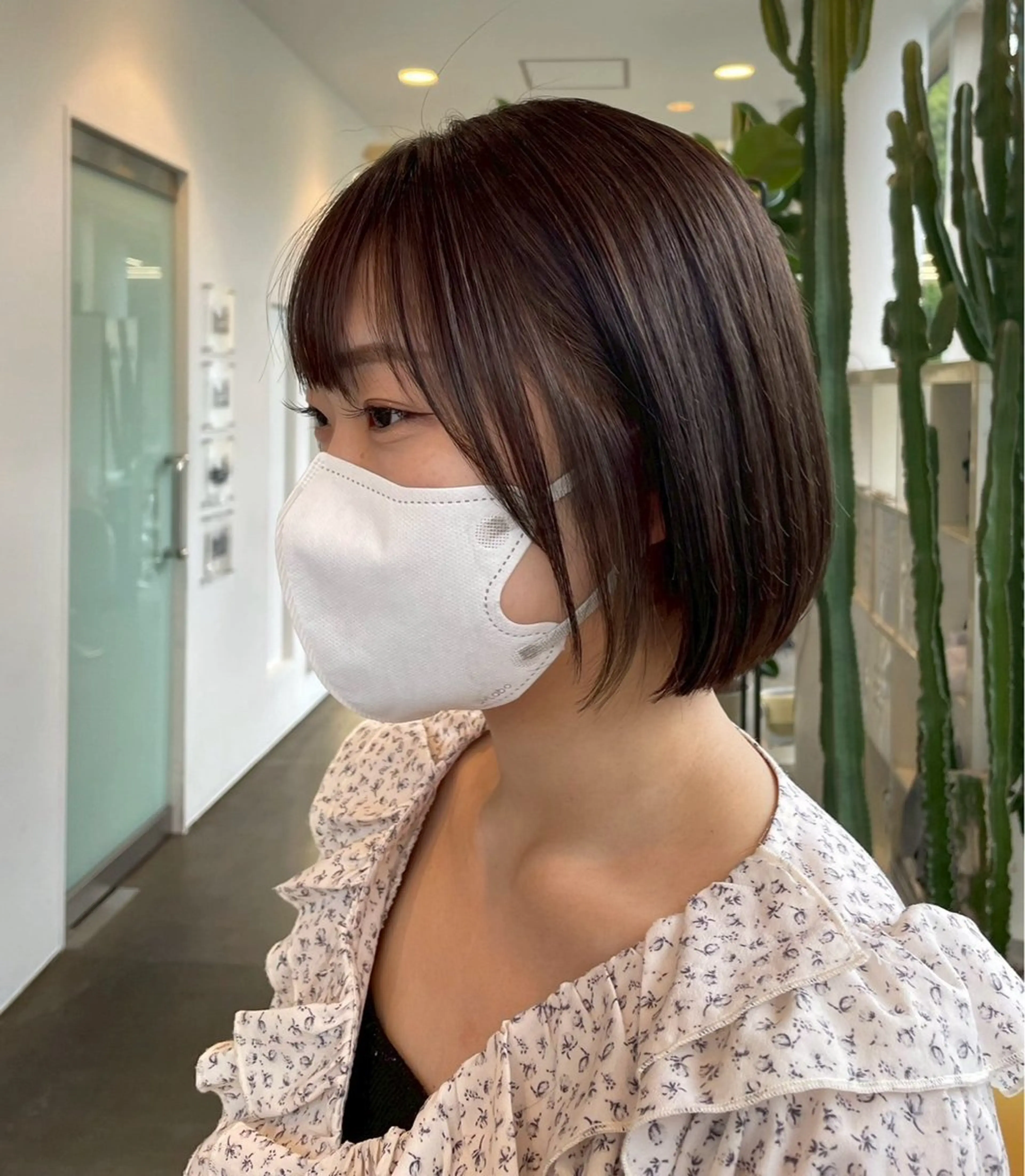 ショート 顔周りカット 小顔カット カット ヘアカラー トリートメント 🎧ayaka/ボブ /透明感カラー🩵のヘアスタイル