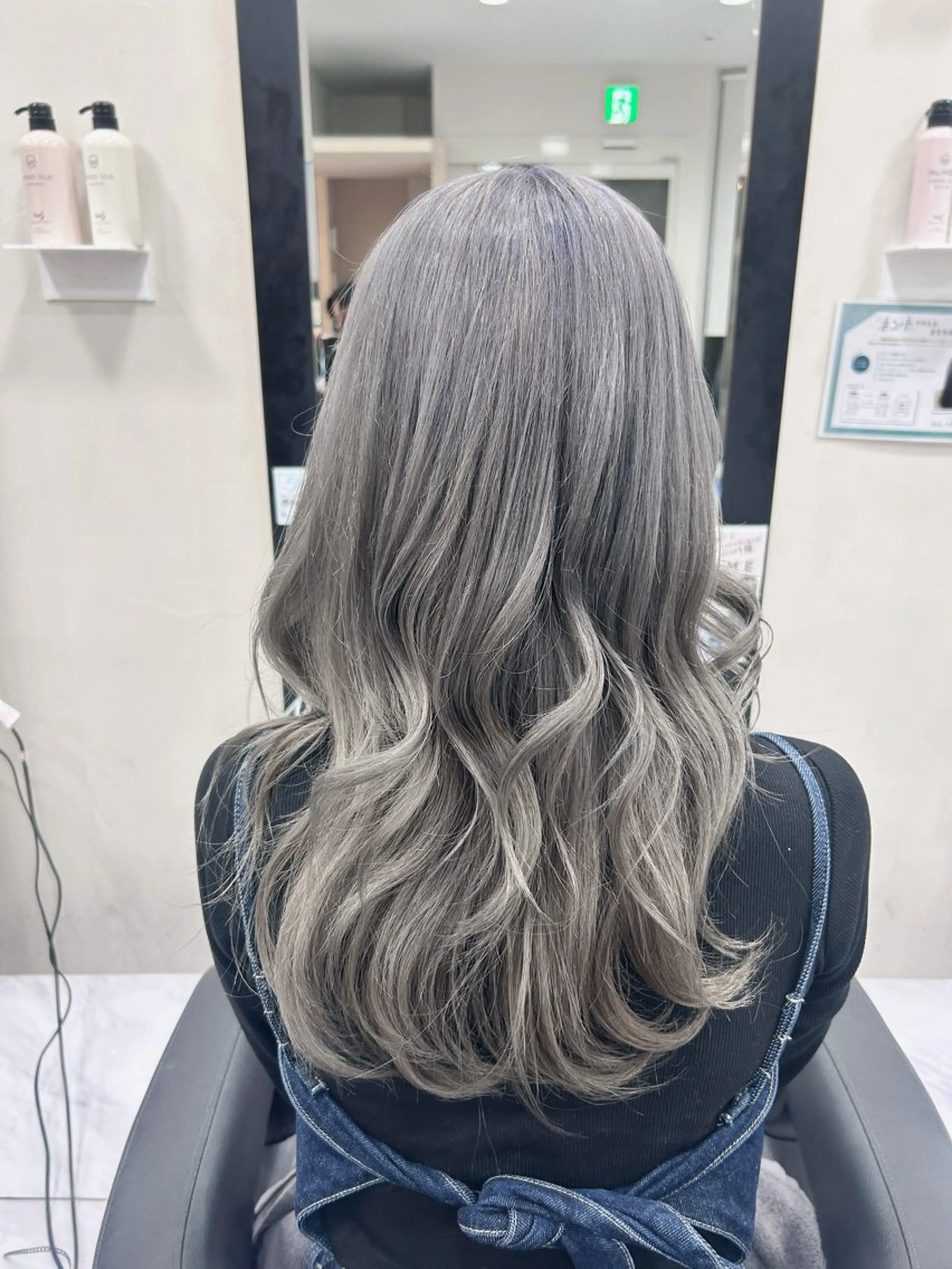 ロング カラー シルバー ヘアカラー 🍊小川実里🍊 /カラーレイヤーのヘアスタイル