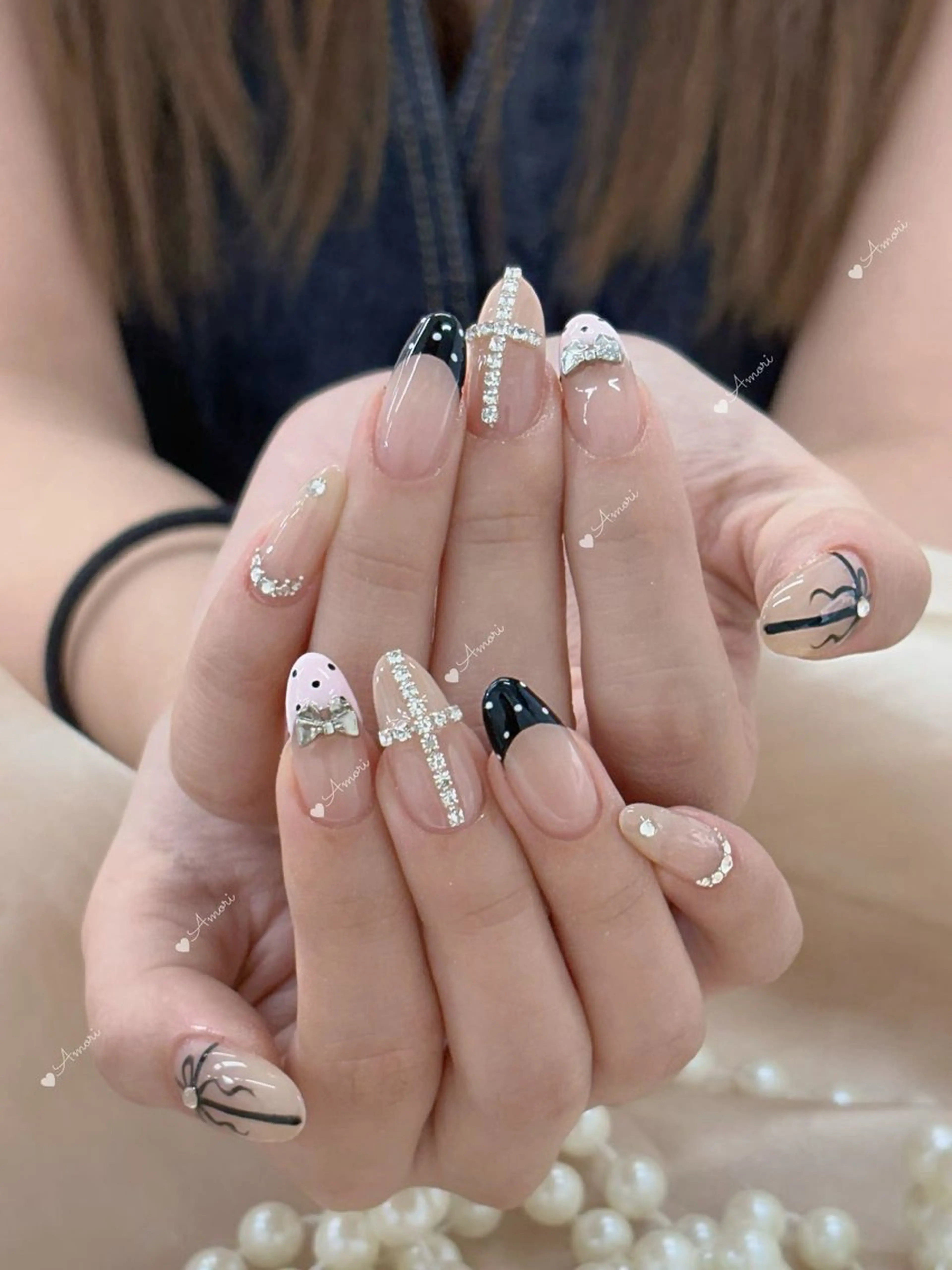 春限定チップつけ放題ネイル　7,980円。春らしいカラーやデザインを好きなだけ楽しめるチップつけ放題メニューです。の写真