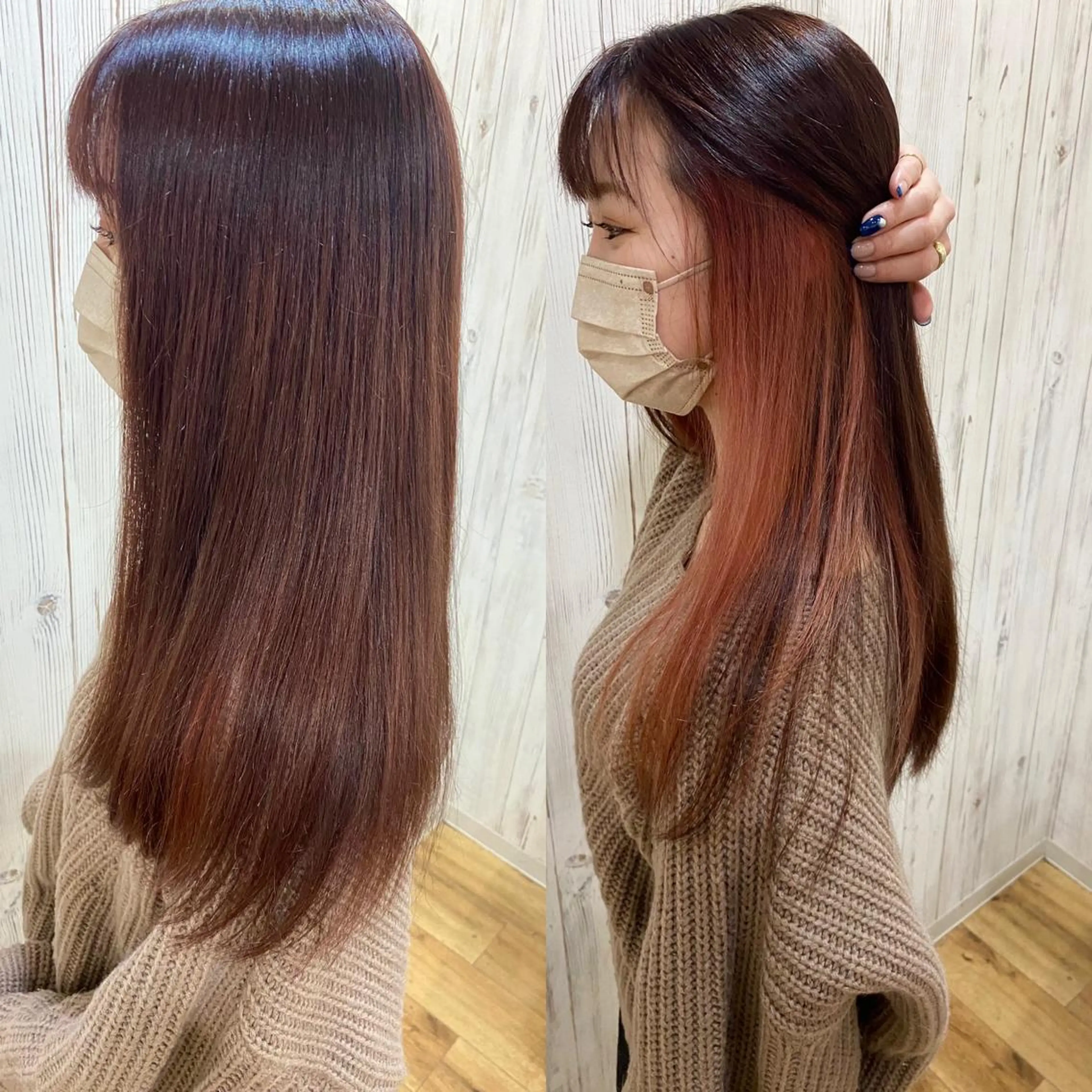 ロング カラー ヘアアレンジ アディクシーカラー ブリーチ 透明感カラー エドルカラー ハイライトカラー 夜23時まで予約🉑 reverieあきらのヘアスタイル
