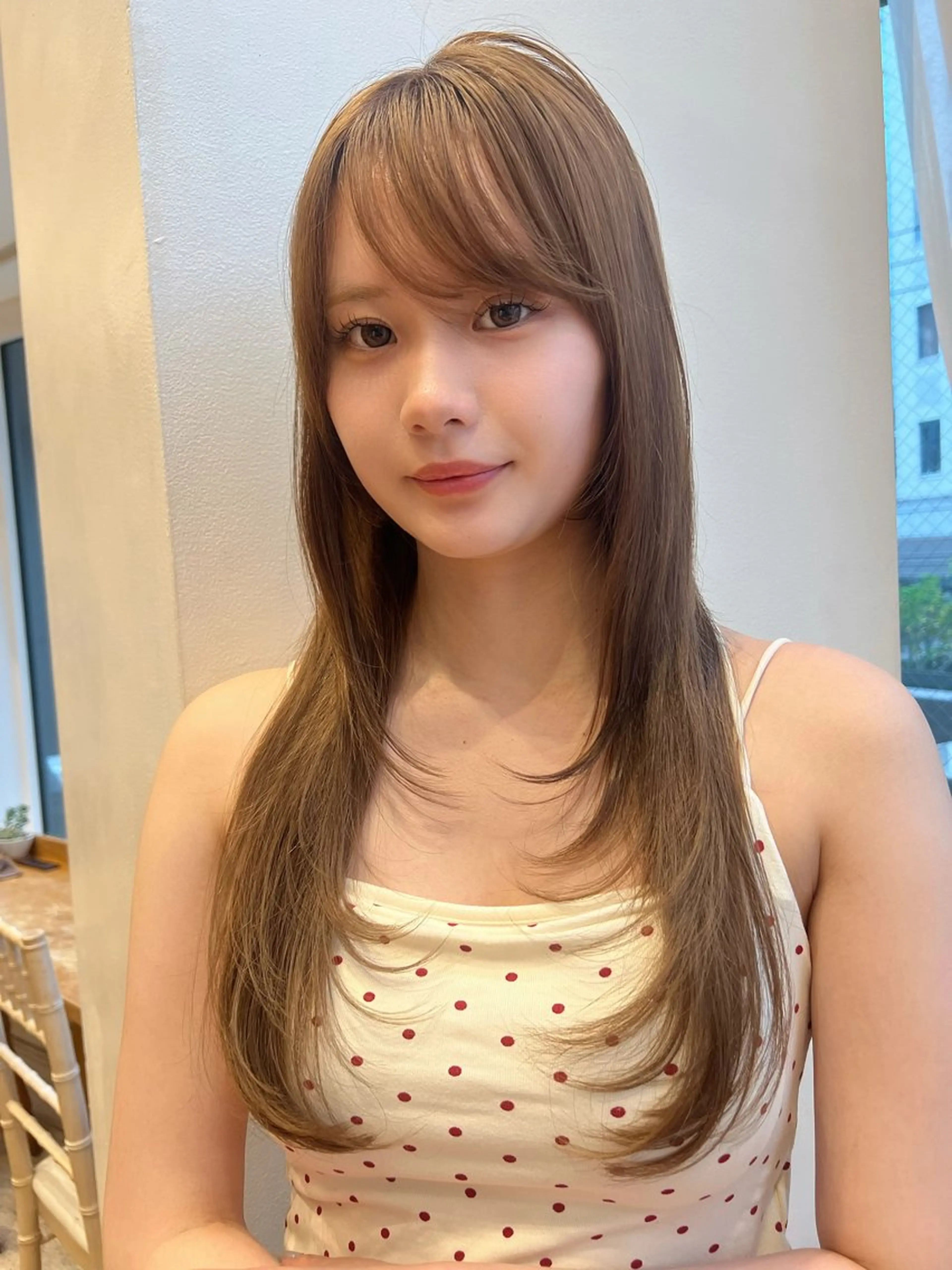 セミロング カラー 伸ばしかけ ヘアカラー 望月威吹/表参道/レ イヤー/似合わせのヘアスタイル