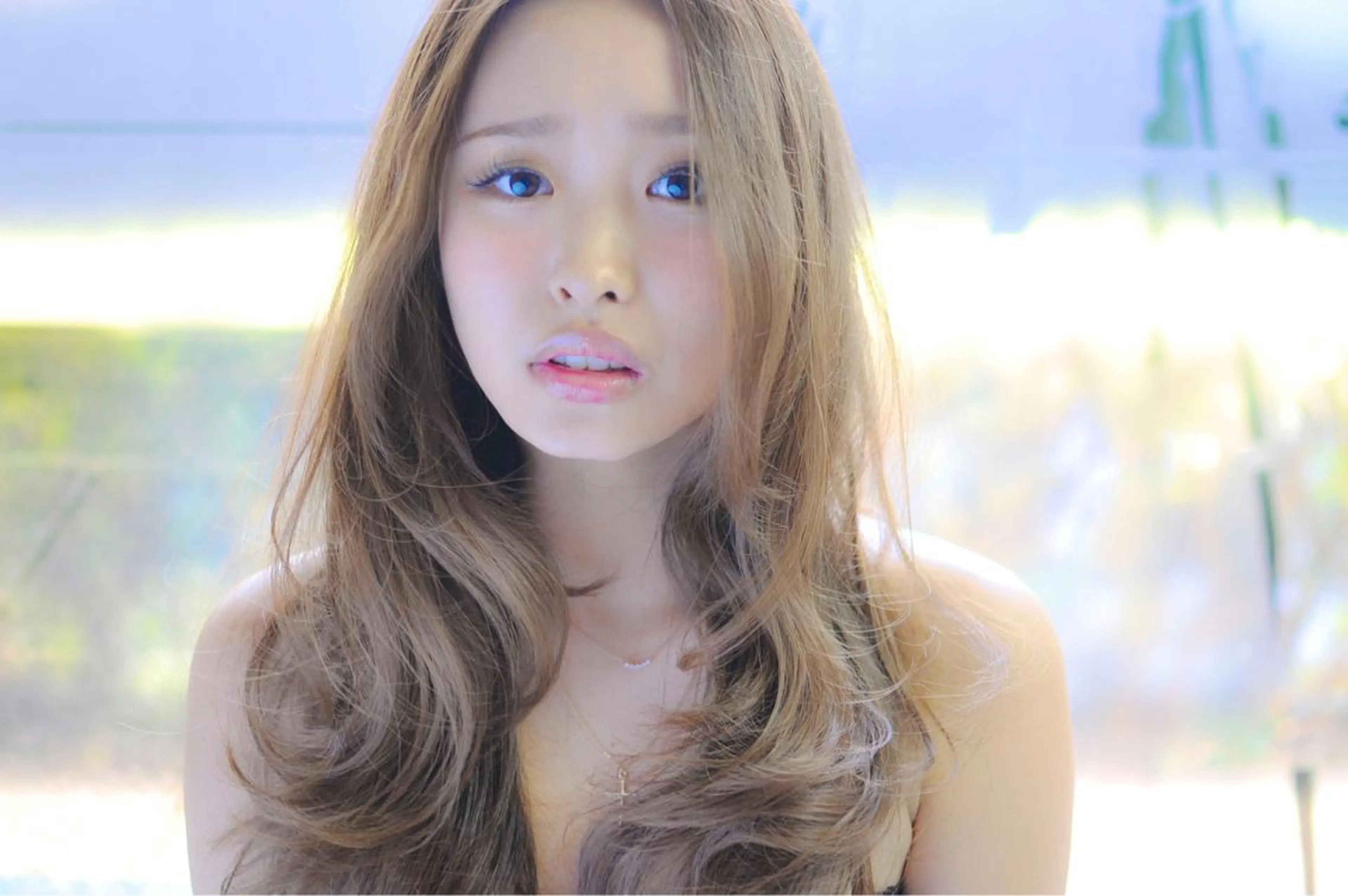 セミロング カラー パーマ モテ髪透明感❤️ デイズヘアカラーのヘアスタイル